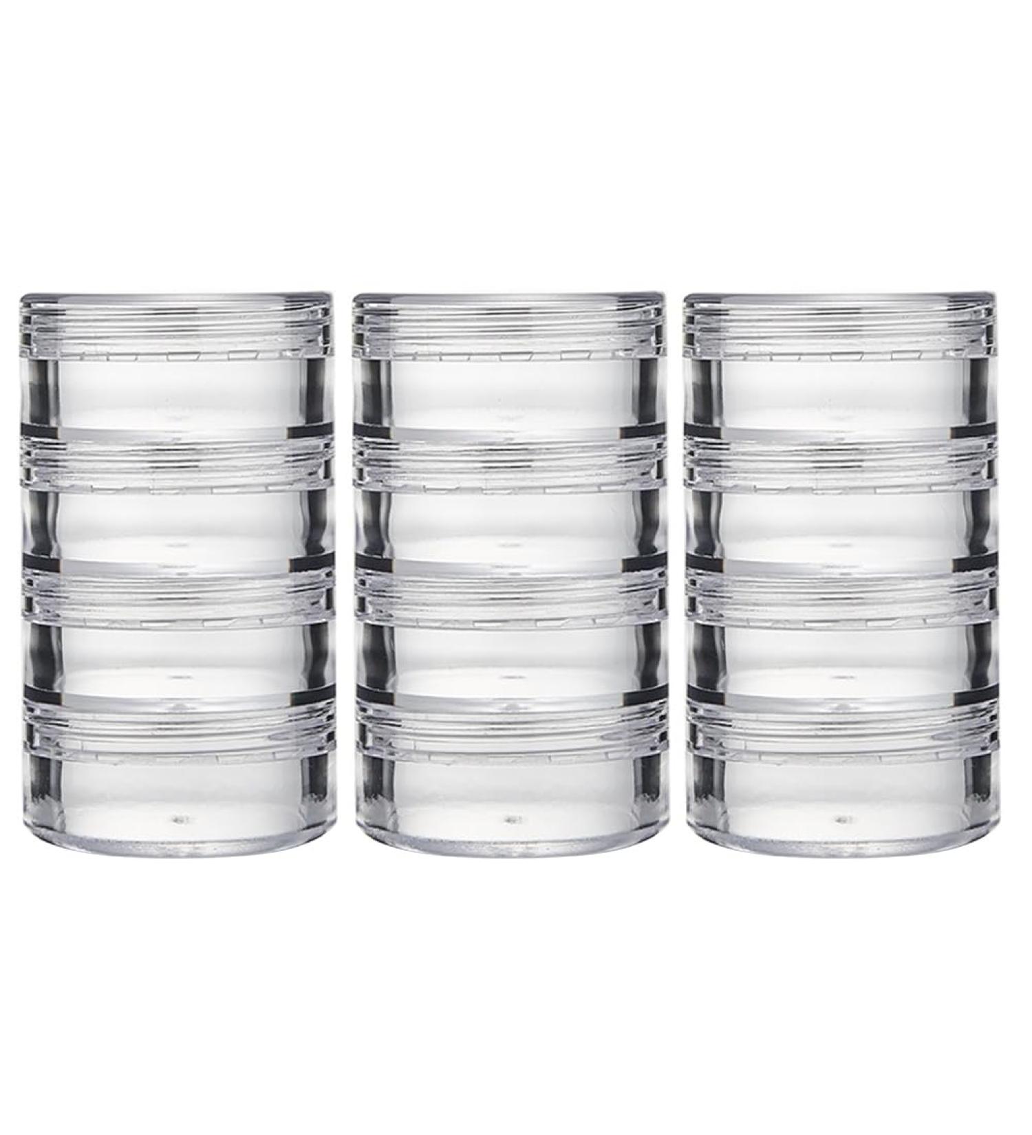 minkissy 3 Sets Eye Cream Box Stackable Clear Plastic Organizer Round Small Cream Jars Makeup Samples Jar Beauty Products Jar Cosmetics Holding Jars Makeup Cream Container Travel Leakproof 6.5x3.7cm Transparent - Buy Online on GoSupps.com