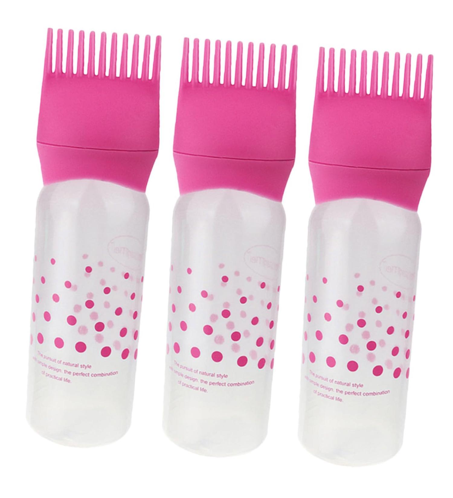 SOLUSTRE 3 pi ces Flacon Applicateur Peigne Racines pour Coloration Cheveux Rose avec chelle Gradu e Bouteille Presse Facile pour Soins Cheveux Secs Ab m s et Teinture Maison - Buy Online on GoSupps.com