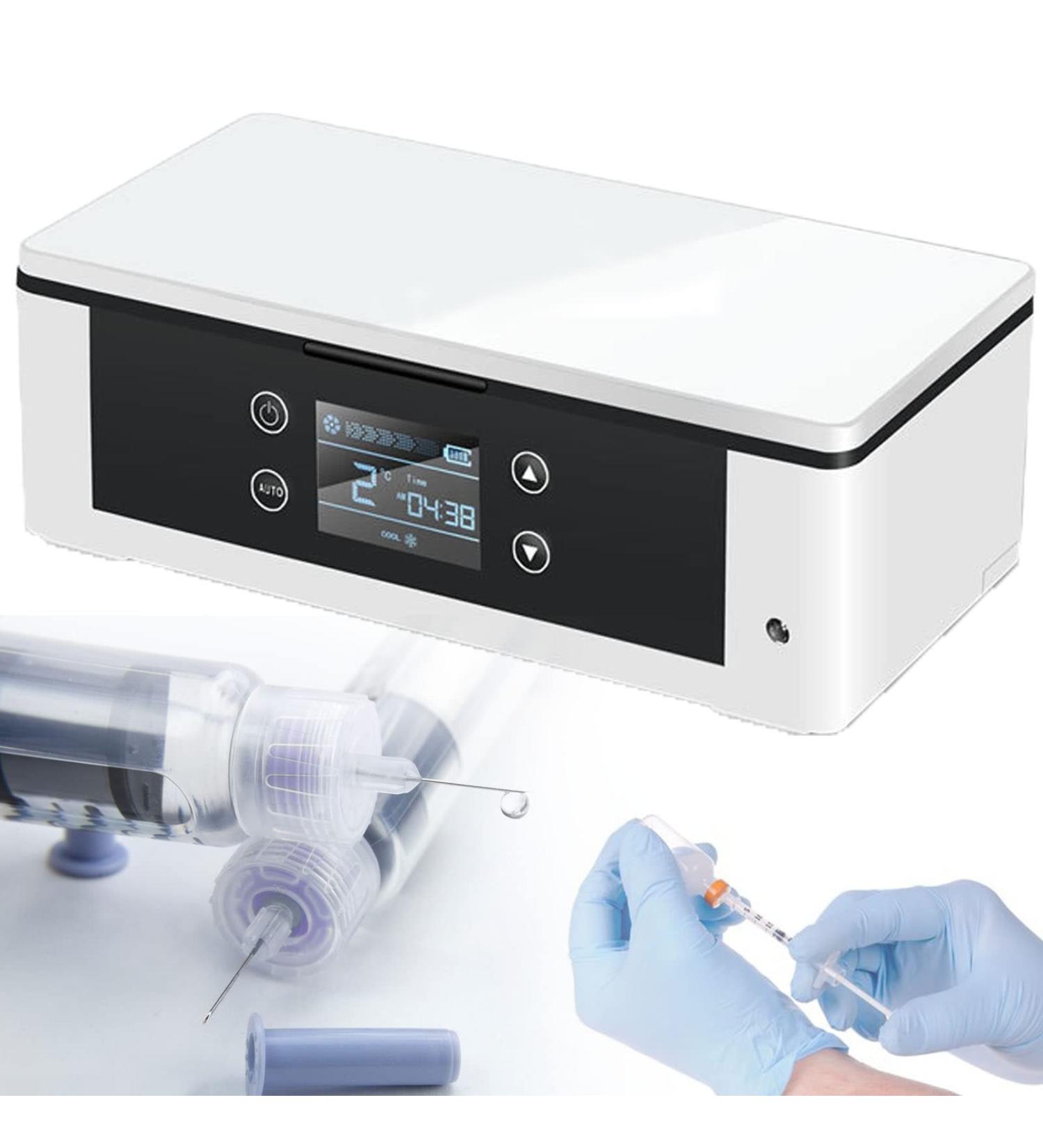 Portable Insulin Cooler Box with LED Display - 2-8 C Medicine Refrigerator for Travel & Home | Interferon Growth Hormone Eye Drops Serum Organizer - Buy Online on GoSupps.com
