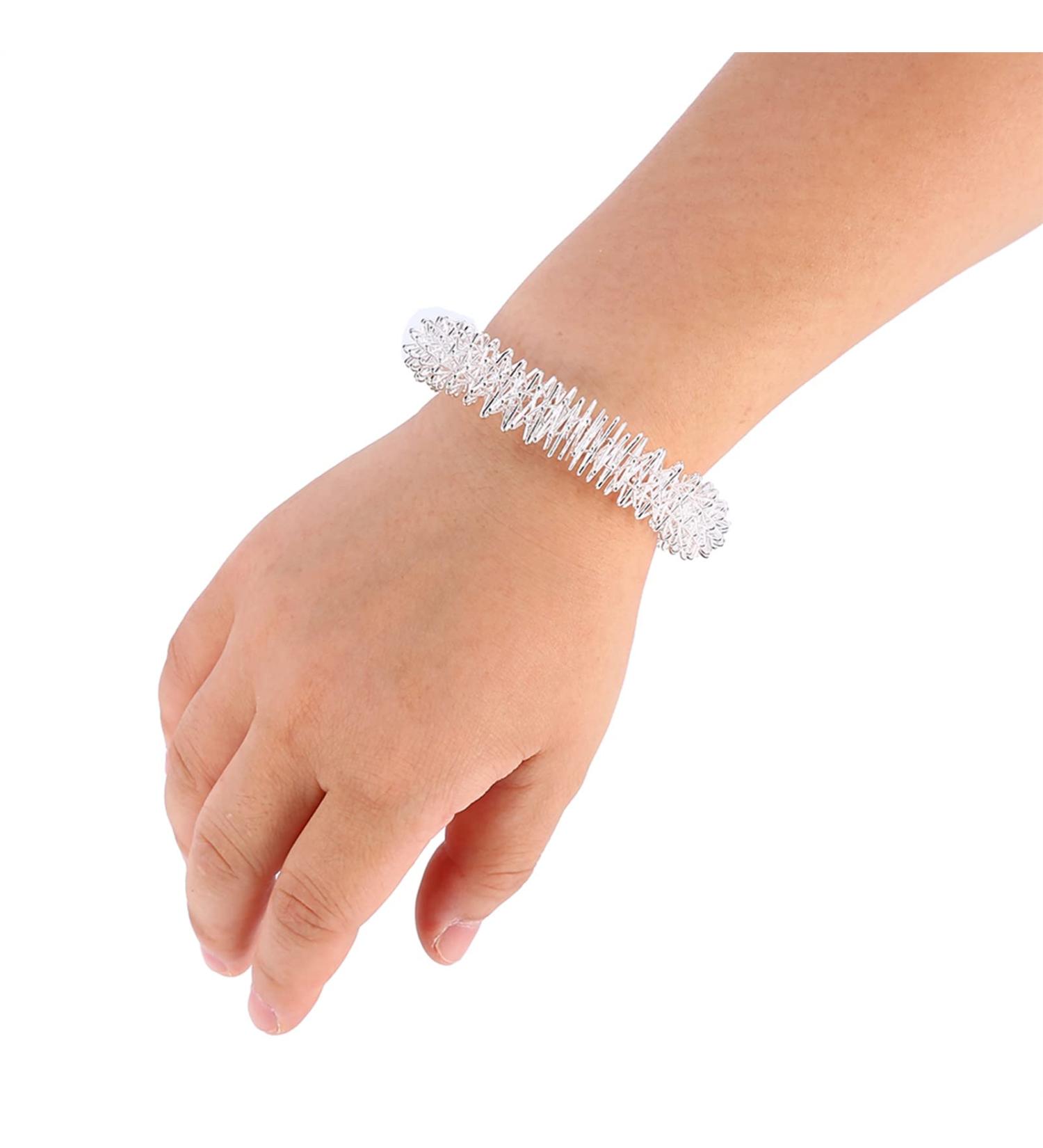 Acupuncture Bracelet & Wrist Massager | Relaxation & Relief with Stainless Steel Massage Ring - Shop Internationally! - Buy Online on GoSupps.com