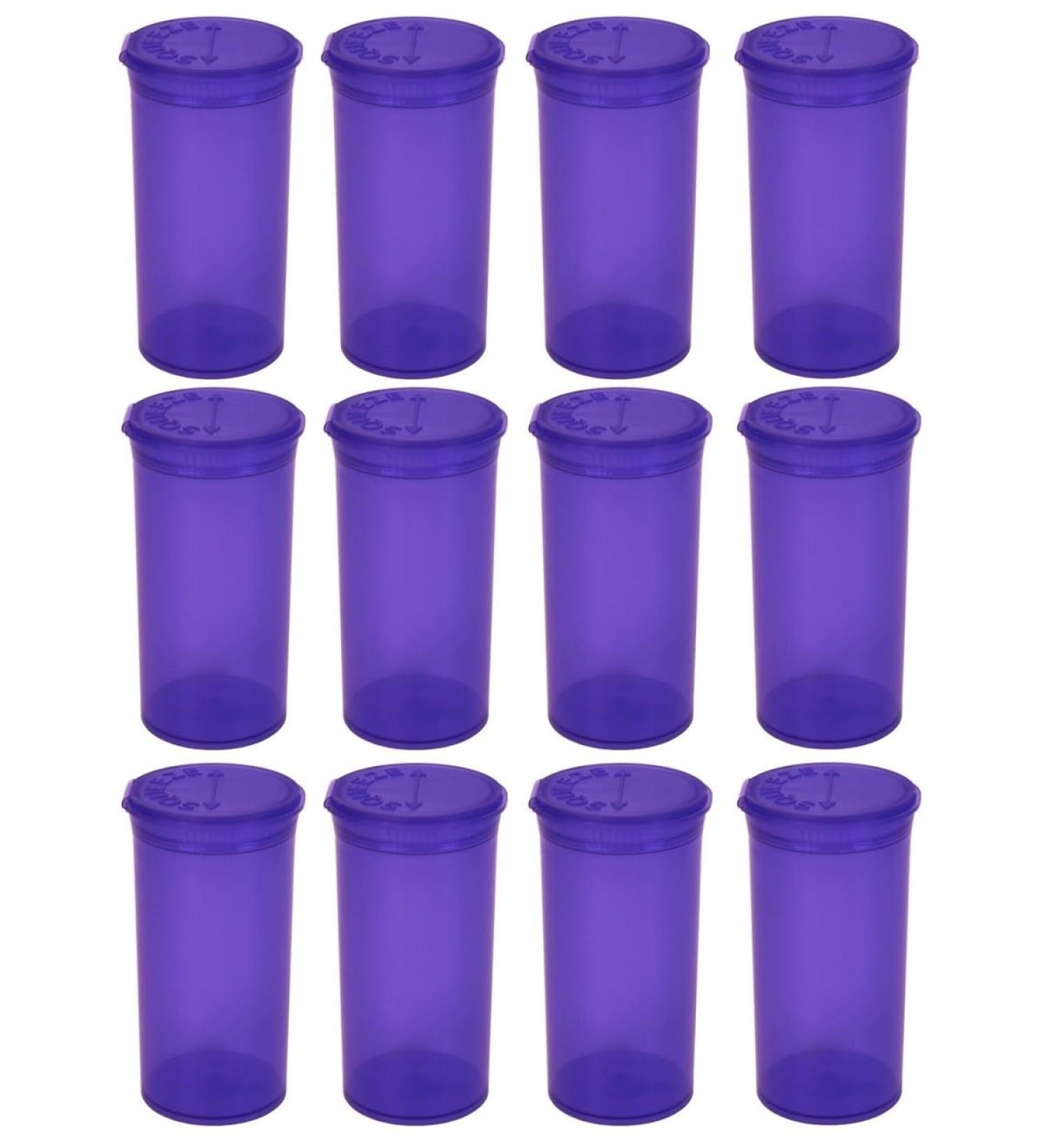 Multi-Use Airtight Pill Bottles - 13 Dram Purple Organizer for Supplements & Medicines | 12 Pack - Buy Online on GoSupps.com