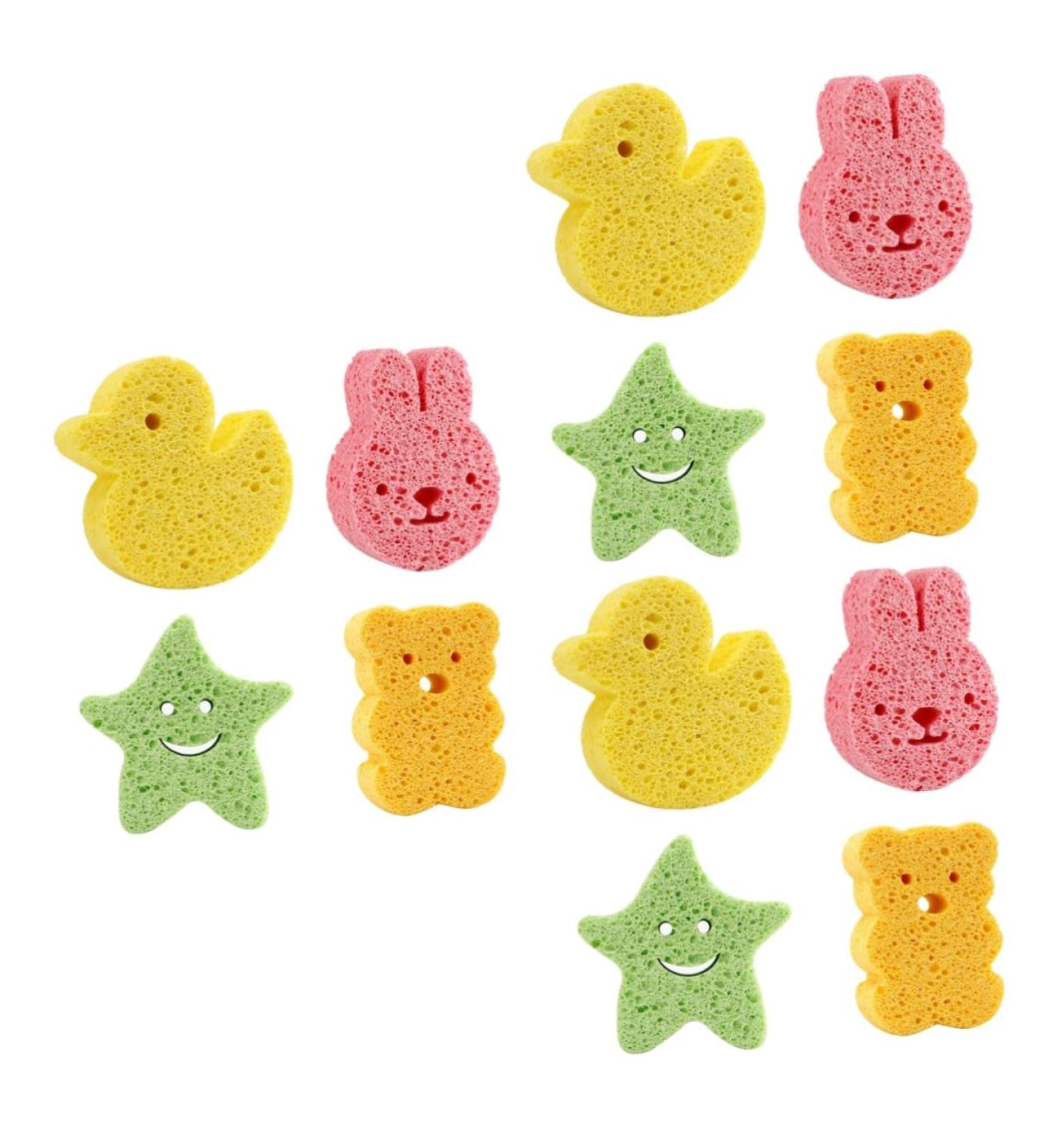 FRCOLOR 12 Pcs Kids Bath Sponge Set Soft Foam Bathing Sponges for Babies & Toddlers | Safe & Fun Bath Time Essentials - Buy Online on GoSupps.com