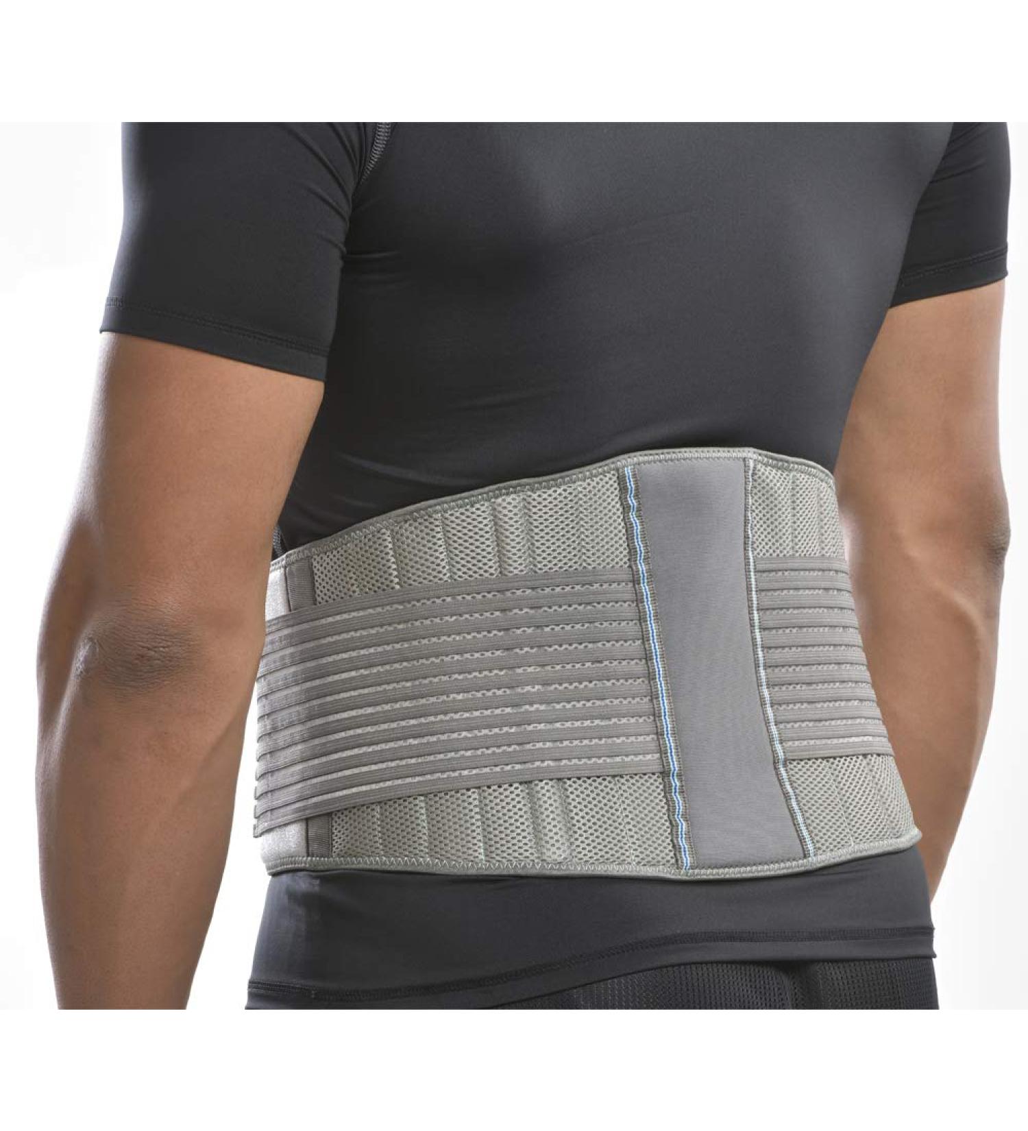 Back Support with 8 Stays for Lumbar Pain Relief Compression Straps - Large/XL International Shipping - Buy Online on GoSupps.com