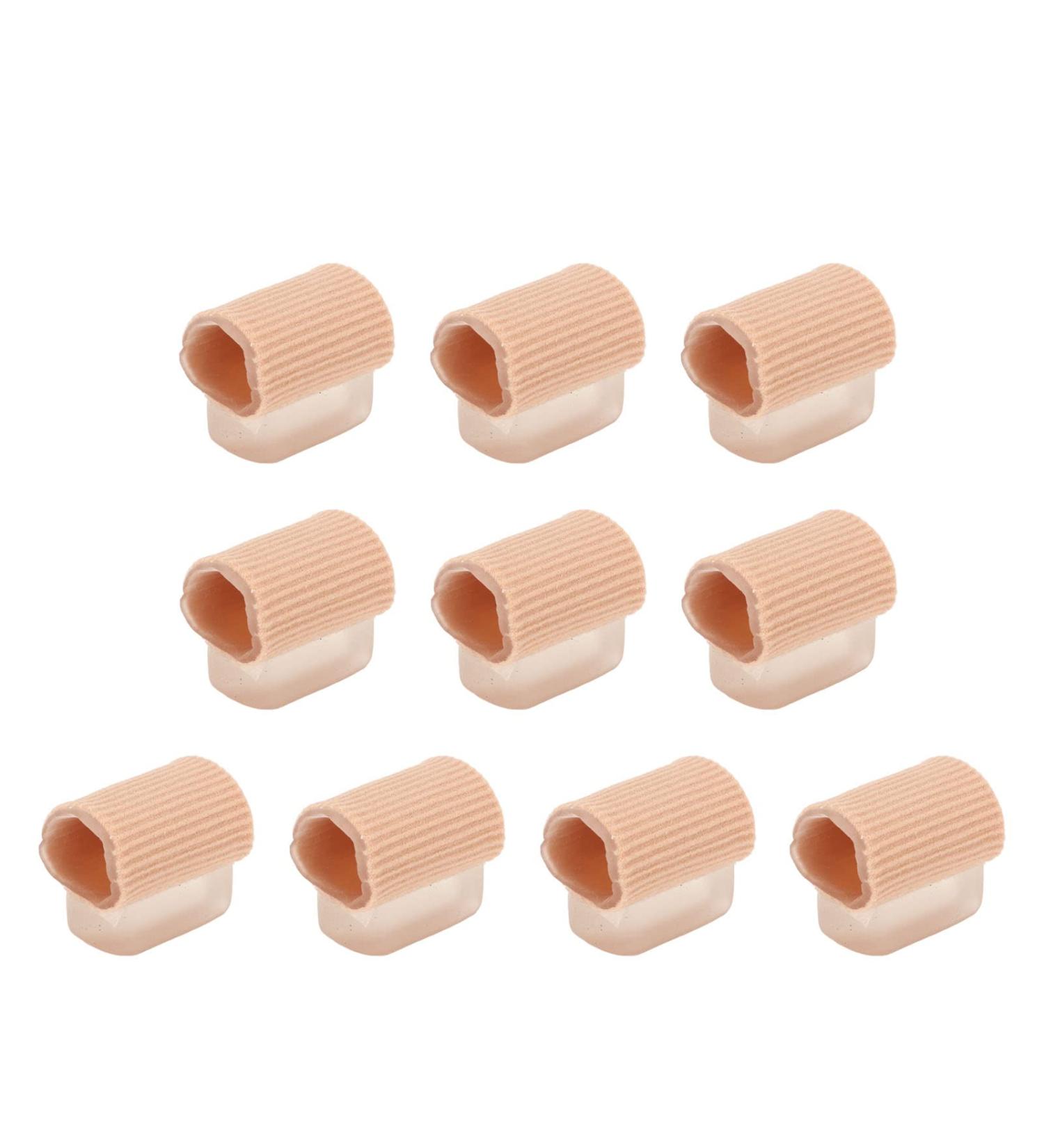 Bunion Pads Toe Tubes 10pcs - Toe Cushion Sleeves for Overlapping Toes & Bunions - Gel Toe Protectors for Pain Relief - Buy Online on GoSupps.com