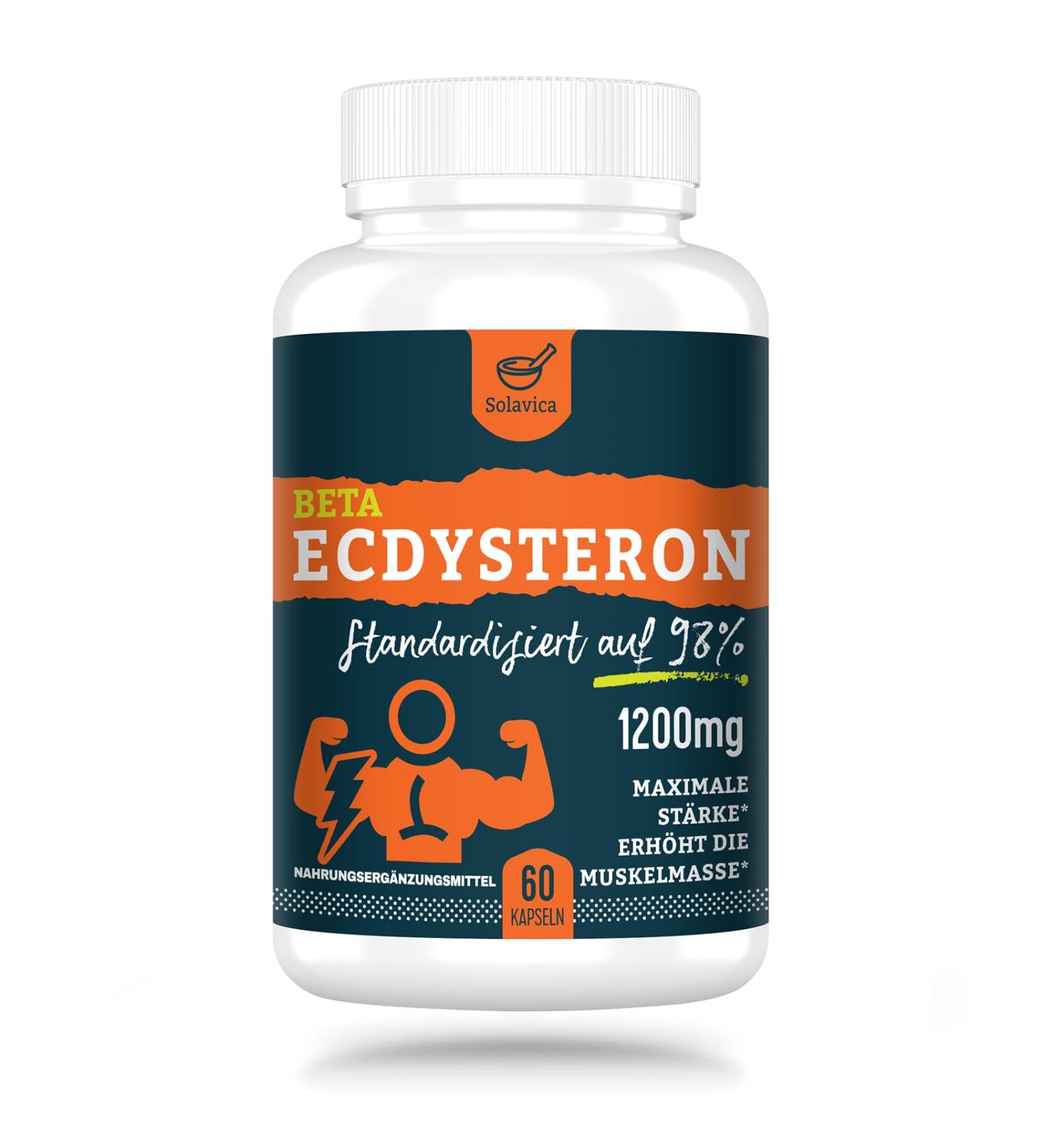 Beta Ecdysterone Supplement 1200 mg - 98% Purity | 60 Count | Premium Ecdysterone for Muscle Growth & Recovery - Buy Online on GoSupps.com