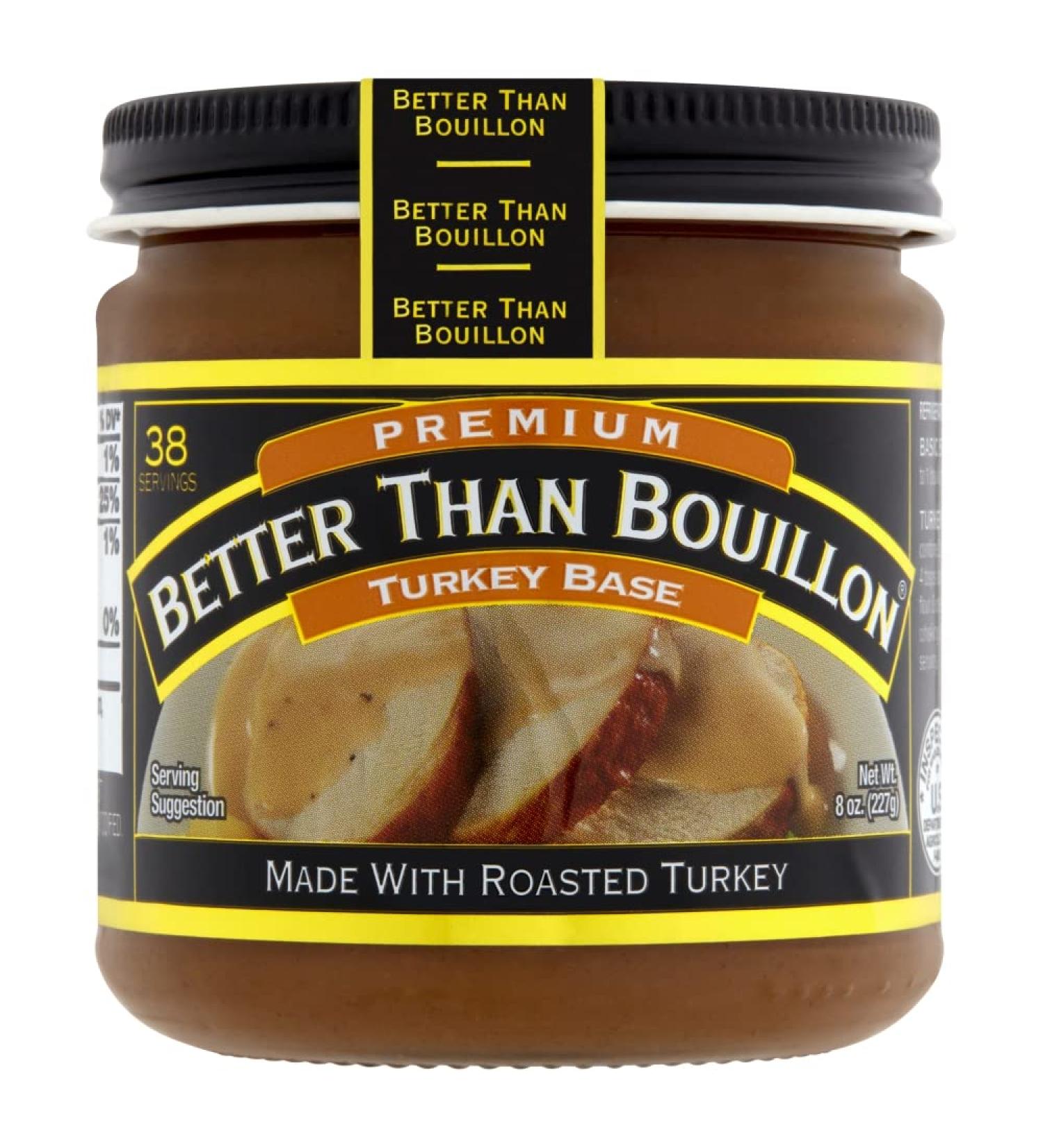 Better Than Bouillon Premium Turkey Base - Roasted Turkey Flavor - 8 oz Glass Jar (Single) - Buy Online on GoSupps.com