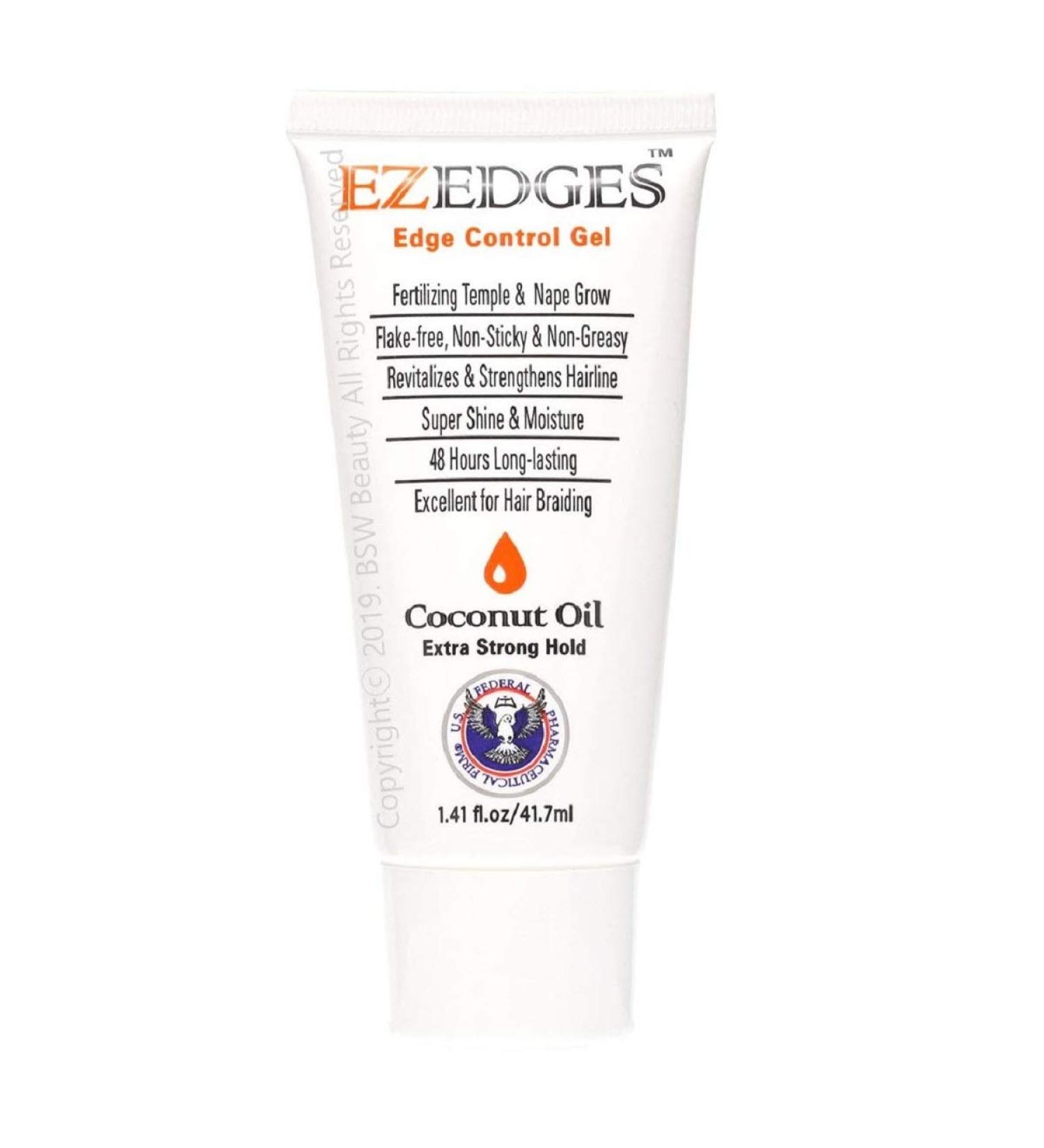 EZEDGES Extra Strong Hold Edge Control Gel with Coconut Oil - 1.41 oz | Best for Sleek Hairstyles | International Shipping Available - Buy Online on GoSupps.com