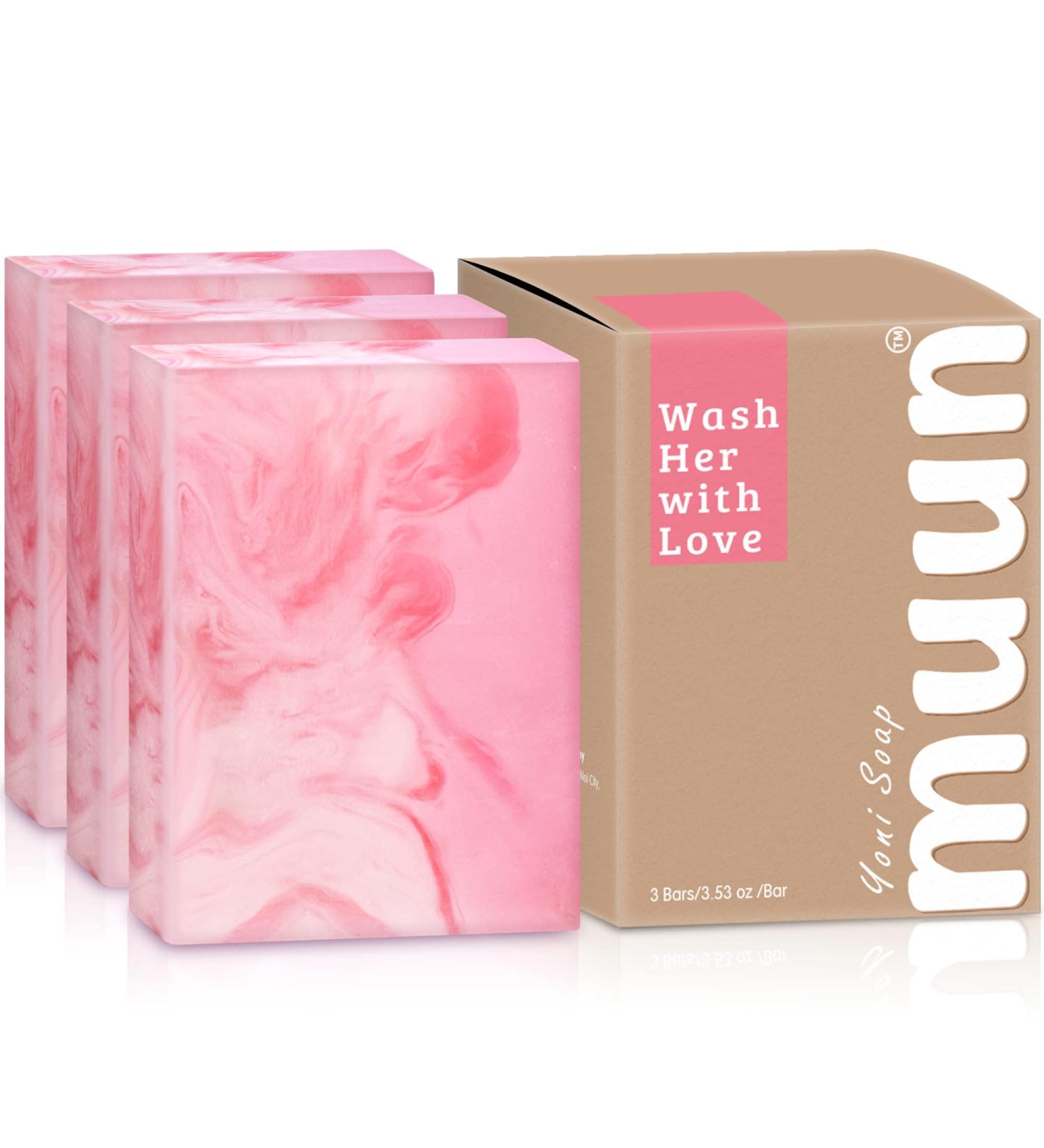 Muun Yoni Soap Bar Pack: pH Balancing Probiotic Cleanser - Natural Ingredients for Feminine Hygiene - Vaginal Health and Odor Control - Moisturizing Intimate Wash Set - Buy Online on GoSupps.com