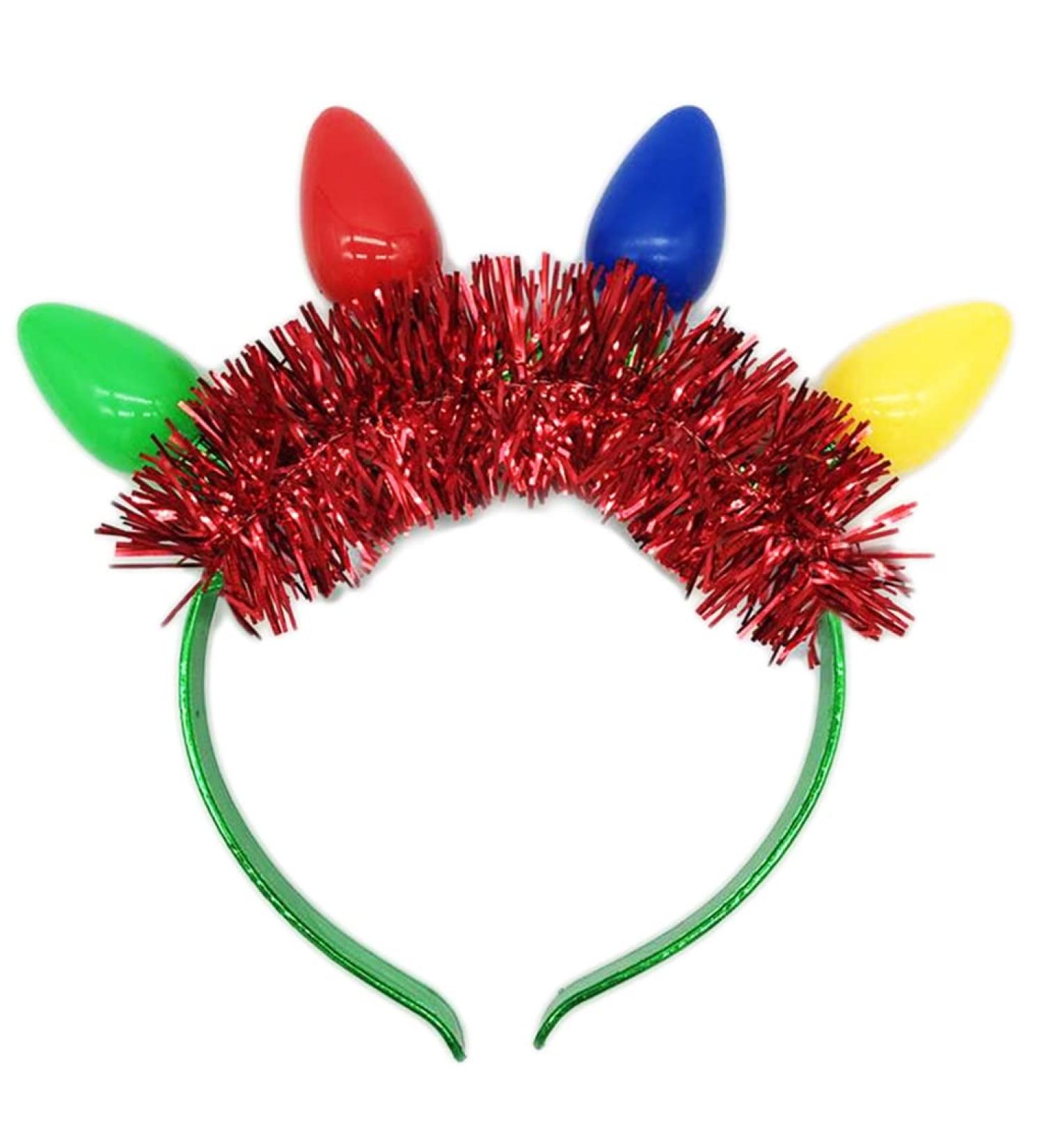 hgnxa Christmas Flashing LED Headband Fun and Festive Light Bulb for Kids Adults Glow in the Dark Accessories Party Favor Red - Buy Online on GoSupps.com
