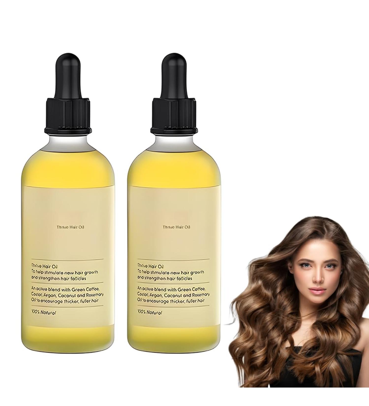 NHPY 2 pieces natural hair oil hair oil growth organic rosemary hair oil for dry damaged hair 60 ml - Buy Online on GoSupps.com