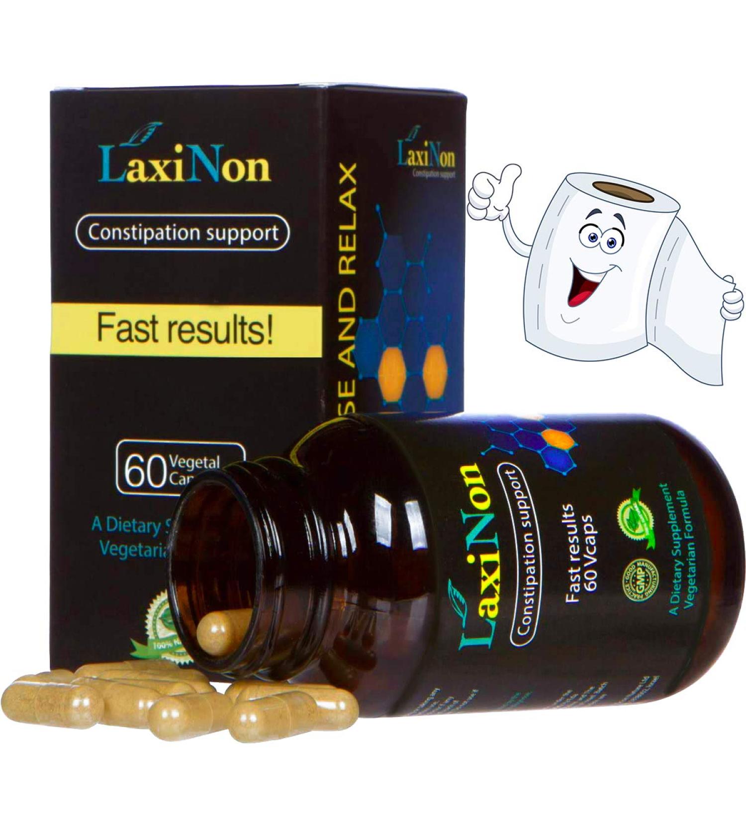 Natural Herbal Laxative for Constipation Relief - 60 Veg Caps | Safe & Gentle Formula for Adults - Buy Online on GoSupps.com