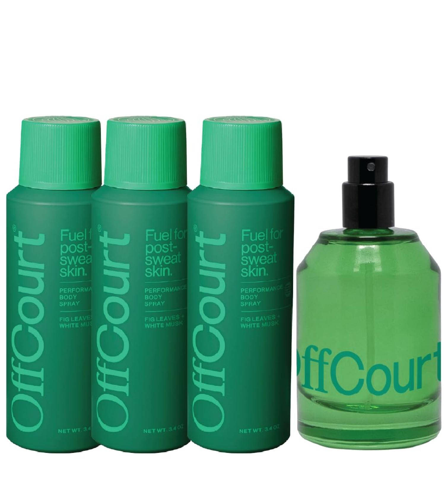 OffCourt - Fig Leaves + White Musk Scent Deodorant Body Spray (3 Pack) and Fragrance Bundle - Buy Online on GoSupps.com