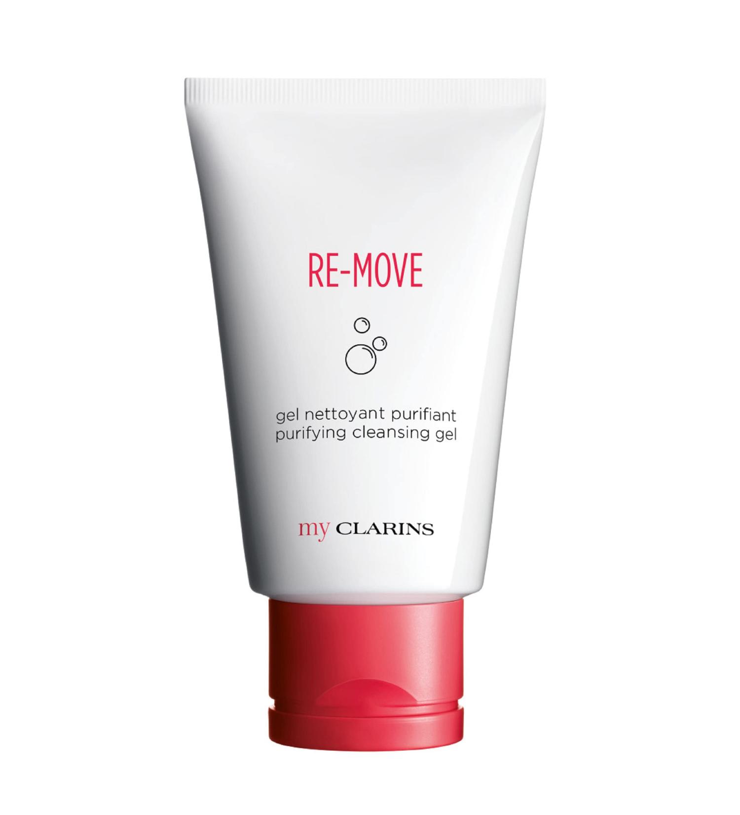Clarins RE-MOVE Purifying Cleansing Gel - Vegan & Paraben-Free | 4.5 oz | Visibly Reduces Pores, Leaves Skin Radiant & Smooth - Buy Online on GoSupps.com