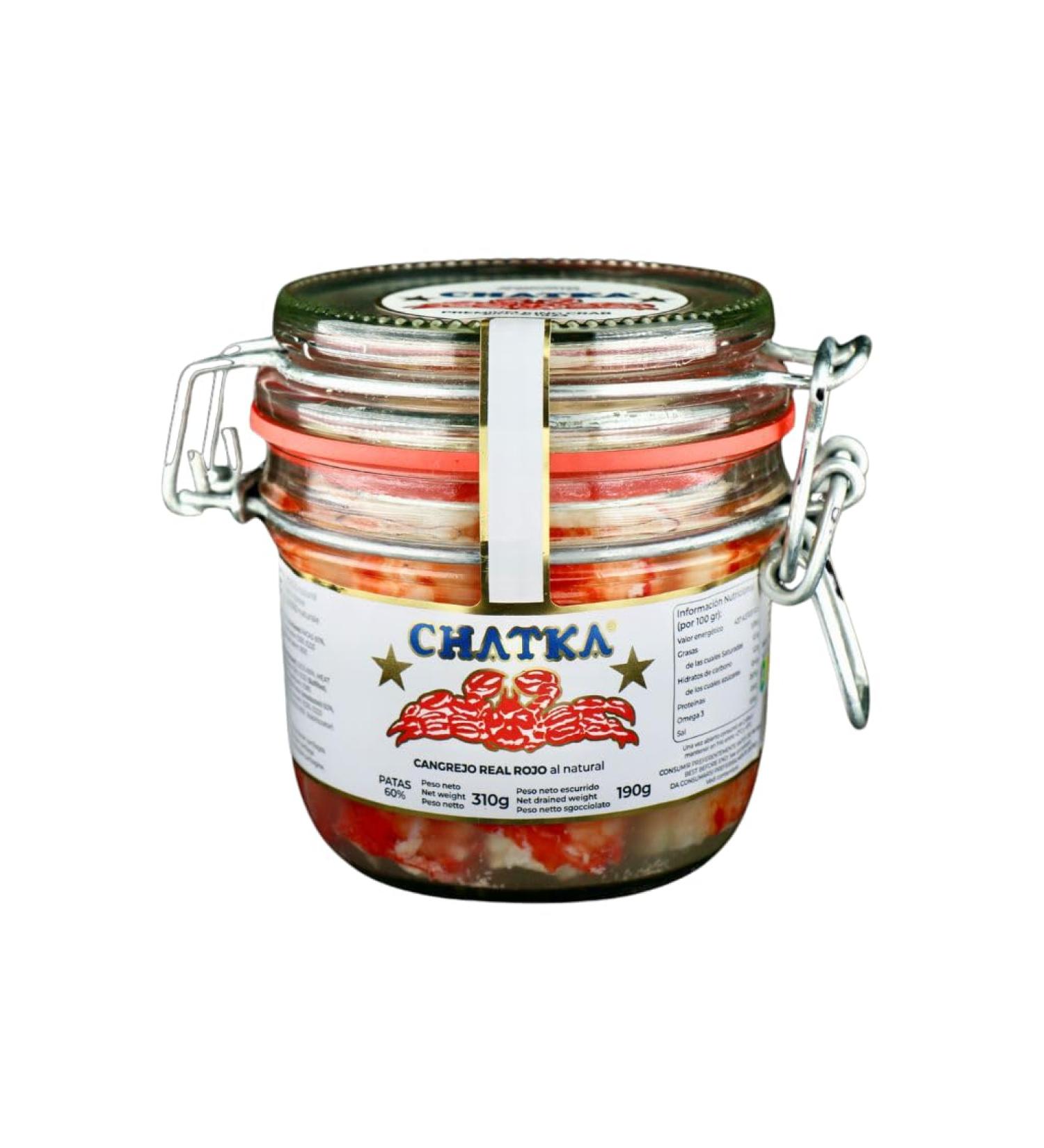 Chatka Crabe Royal Rouge Pattes et Chair miett e Bocal en Verre (190 gr) - Buy Online on GoSupps.com