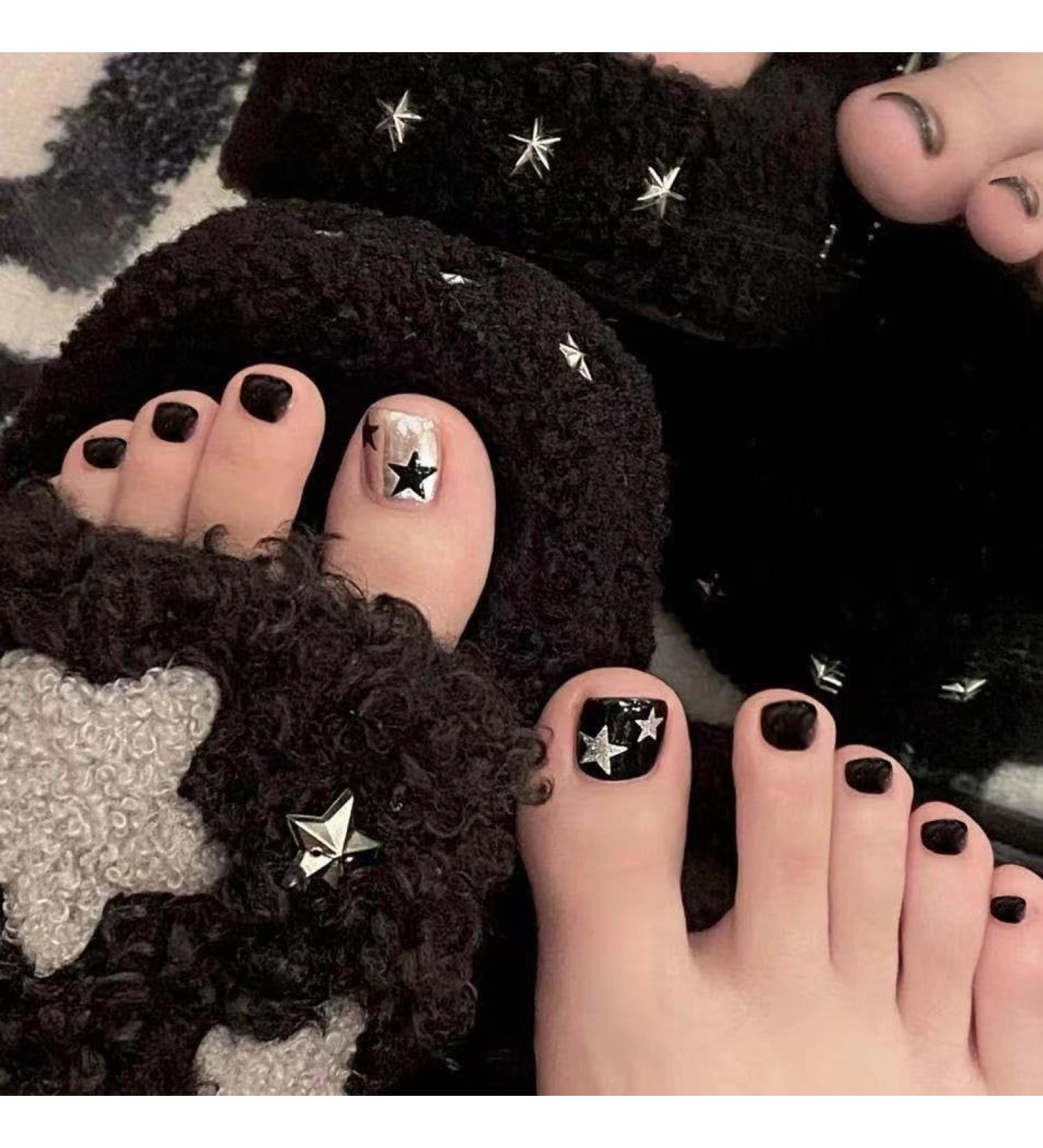 Decorative nail patch night star toenail patch fake nails wears nail patch finished product 24 nail patch with white toenail patch. - Buy Online on GoSupps.com