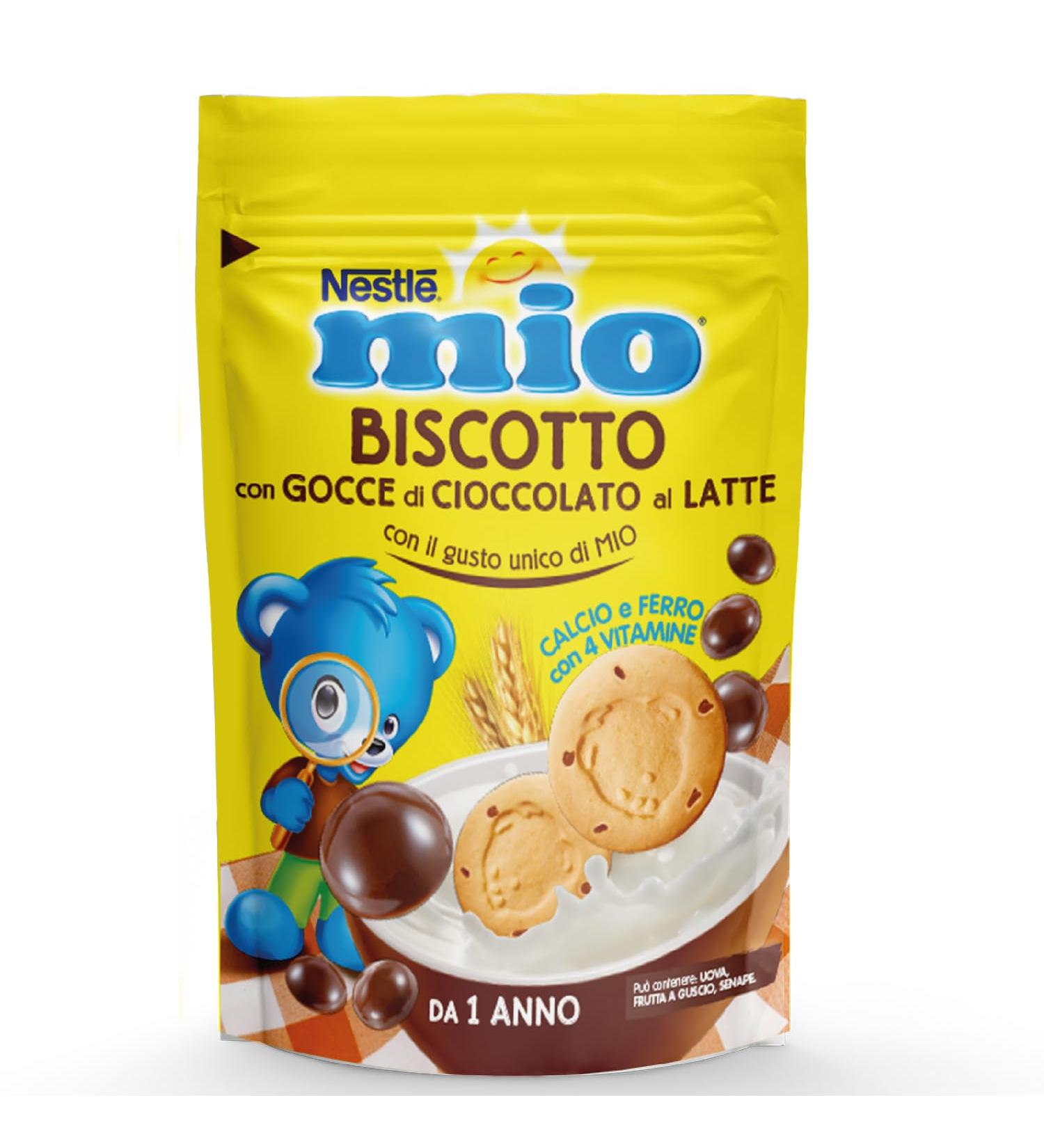  Nestl Mio NESTL MIO Biscuit with milk chocolate drops 12 months 6 bags of 150 g (900 g) - Buy Online on GoSupps.com