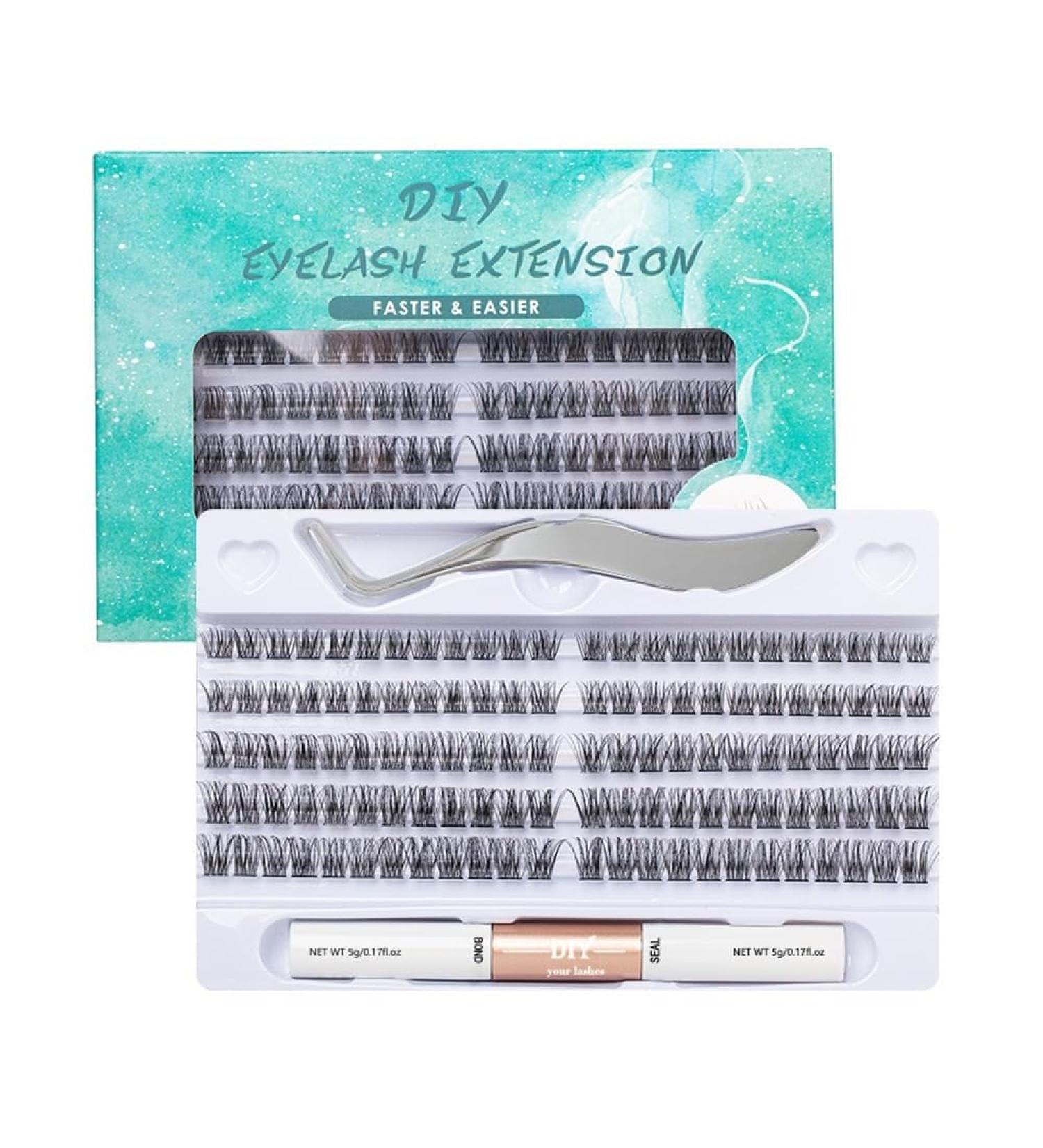 Buy Laubess Cluster Lashes 120PCS - Reusable Fake Mink Eyelash Kit | DIY Mixed Length with Tweezers & Brush - Long & Natural Look - Buy Online on GoSupps.com