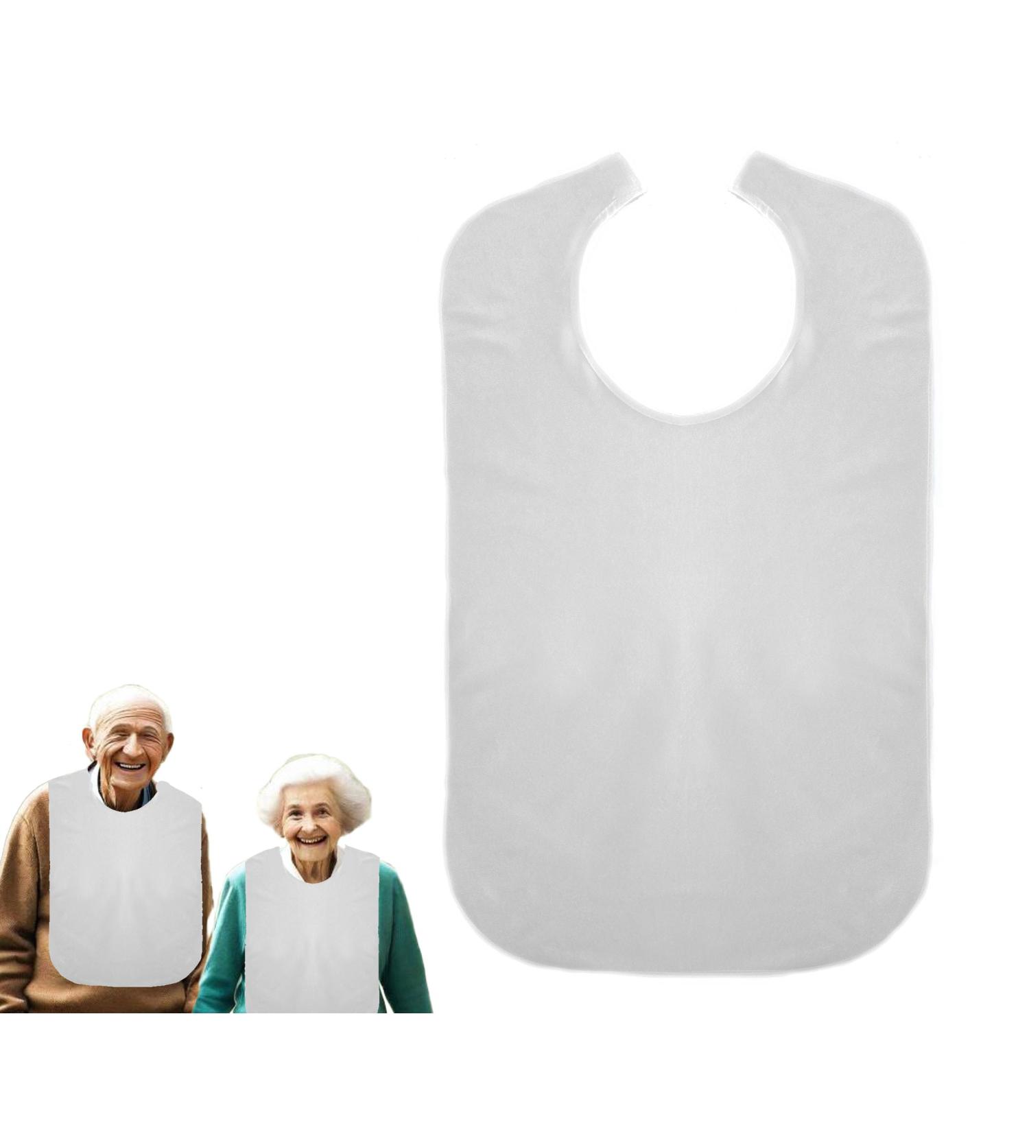 Buy Cre9tive Waterproof Bib for Adults | Bib Eating Apron for Seniors - White | Ideal for Mess-Free Dining - Buy Online on GoSupps.com