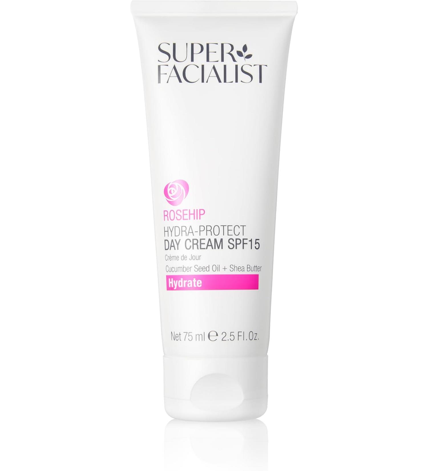 Super Facialist Rosehip Hydrate Radiance Day Cream SPF15 - 75ml - Buy Online on GoSupps.com