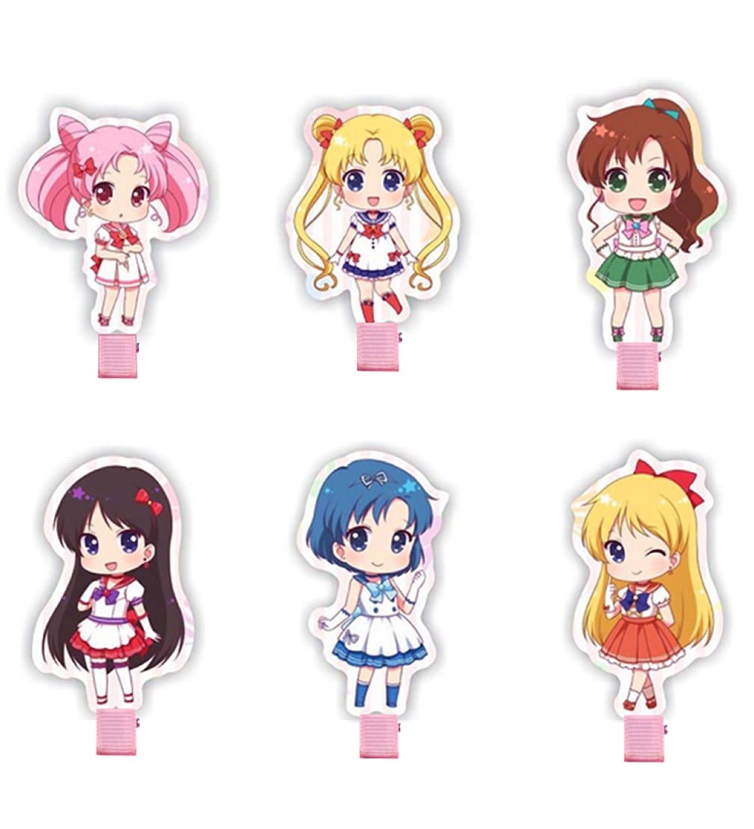 Kerr's Choice Cute Moon Hair Clips - 6 pc Anime Moon Hair Accessories for Girls and Women - Buy Online on GoSupps.com