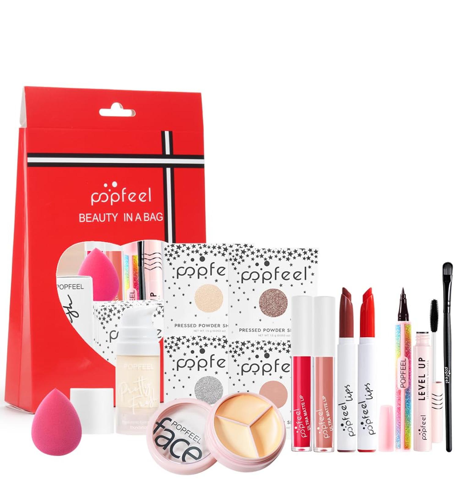 All-in-One Eyeshadow Palette & Makeup Set - Complete Makeup Kit with Foundation Mascara Concealer Lipstick & Eyeliner - Perfect Travel Makeup Gift Box for Women & Girls - Buy Online on GoSupps.com