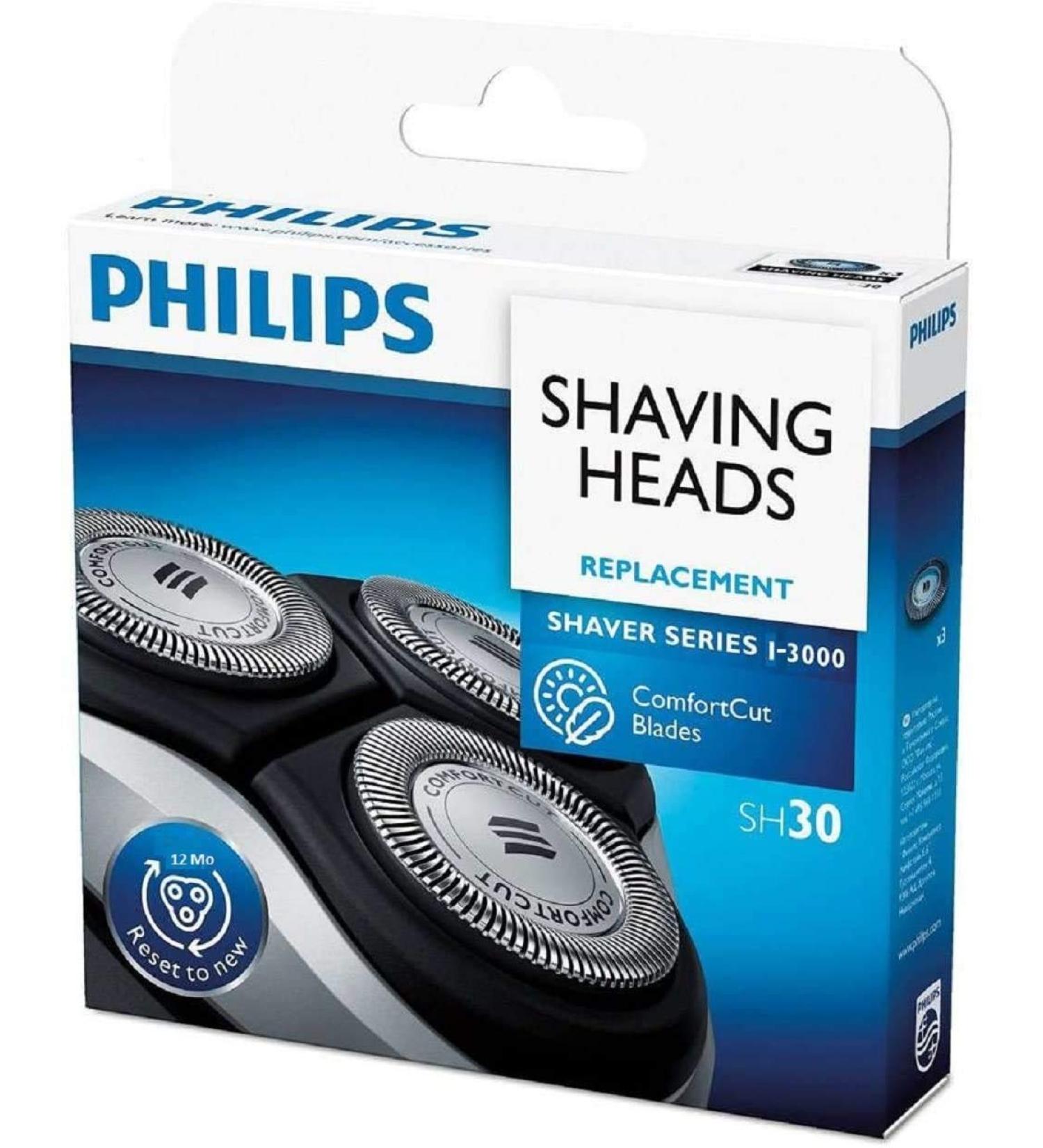 Philips Shaving Heads SH30 for Series 1000-2000-3000 | Original Replacement Parts (Pack of 3) - Fast International Shipping - Buy Online on GoSupps.com