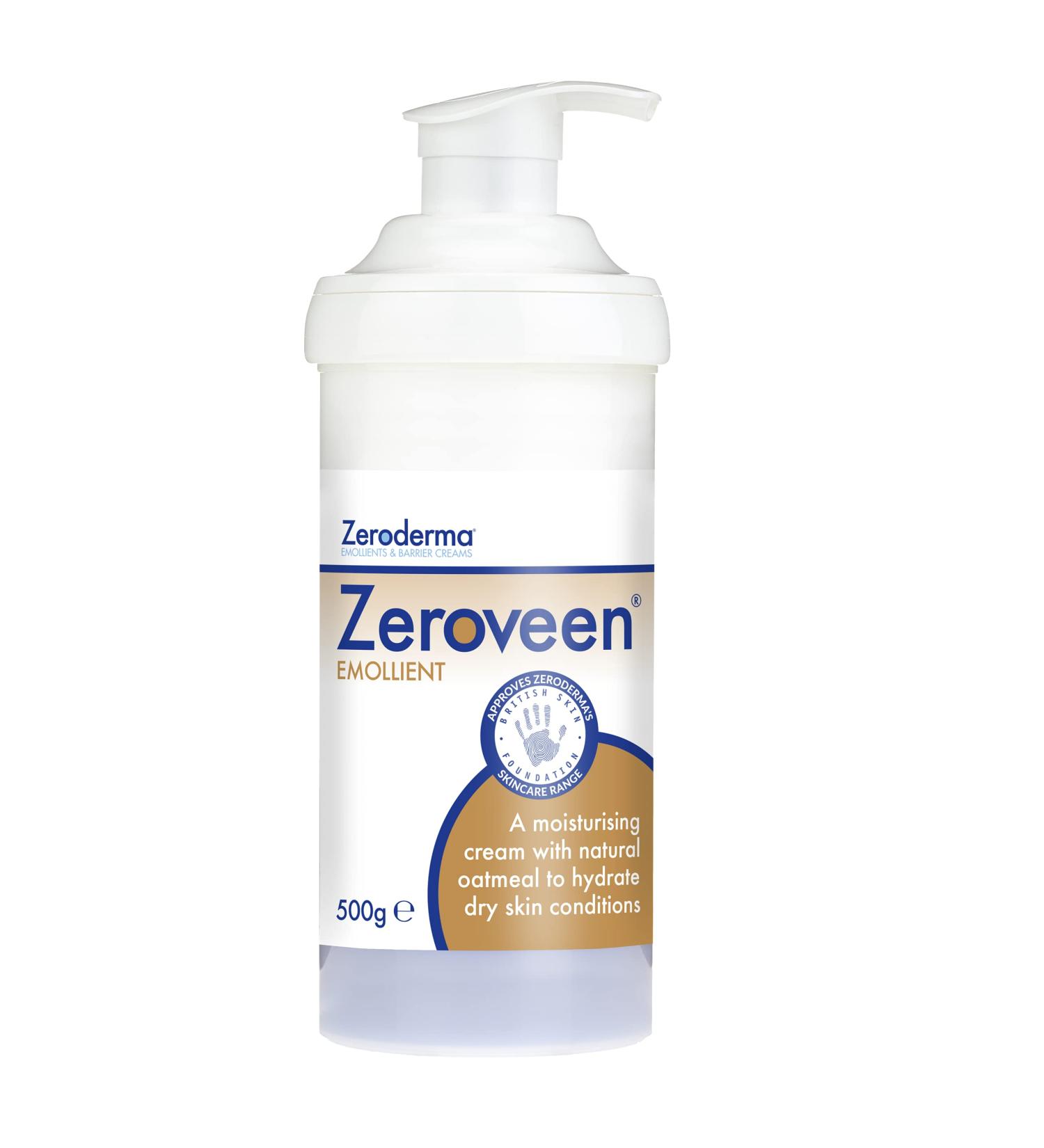 Zeroderma Zeroveen Emollient 500g - Natural Oatmeal Moisturising Cream and Wash - Buy Online on GoSupps.com