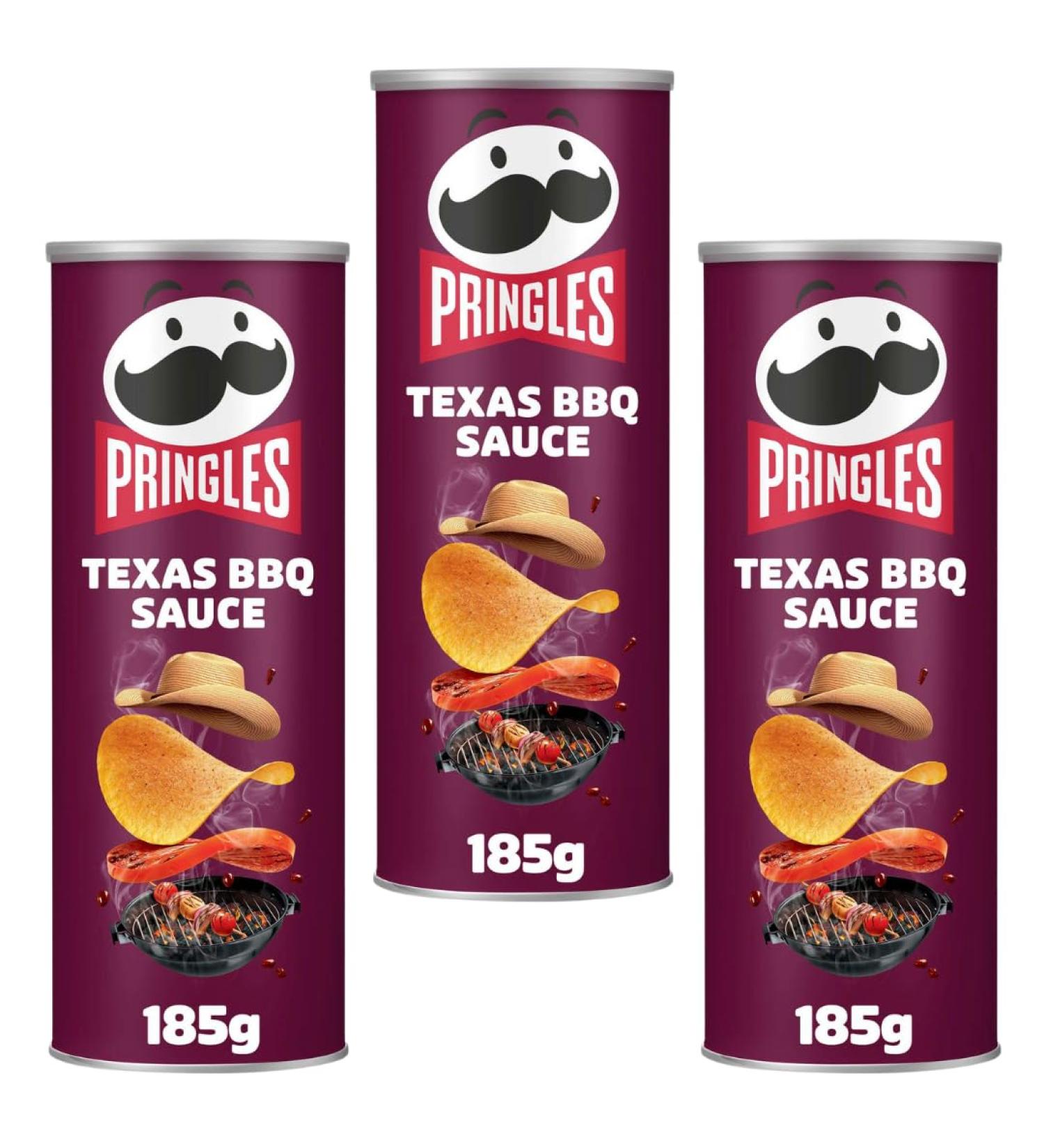 Snack Pack Bundle With Pringles Texas BBQ Sauce 185g (3 Pack)
