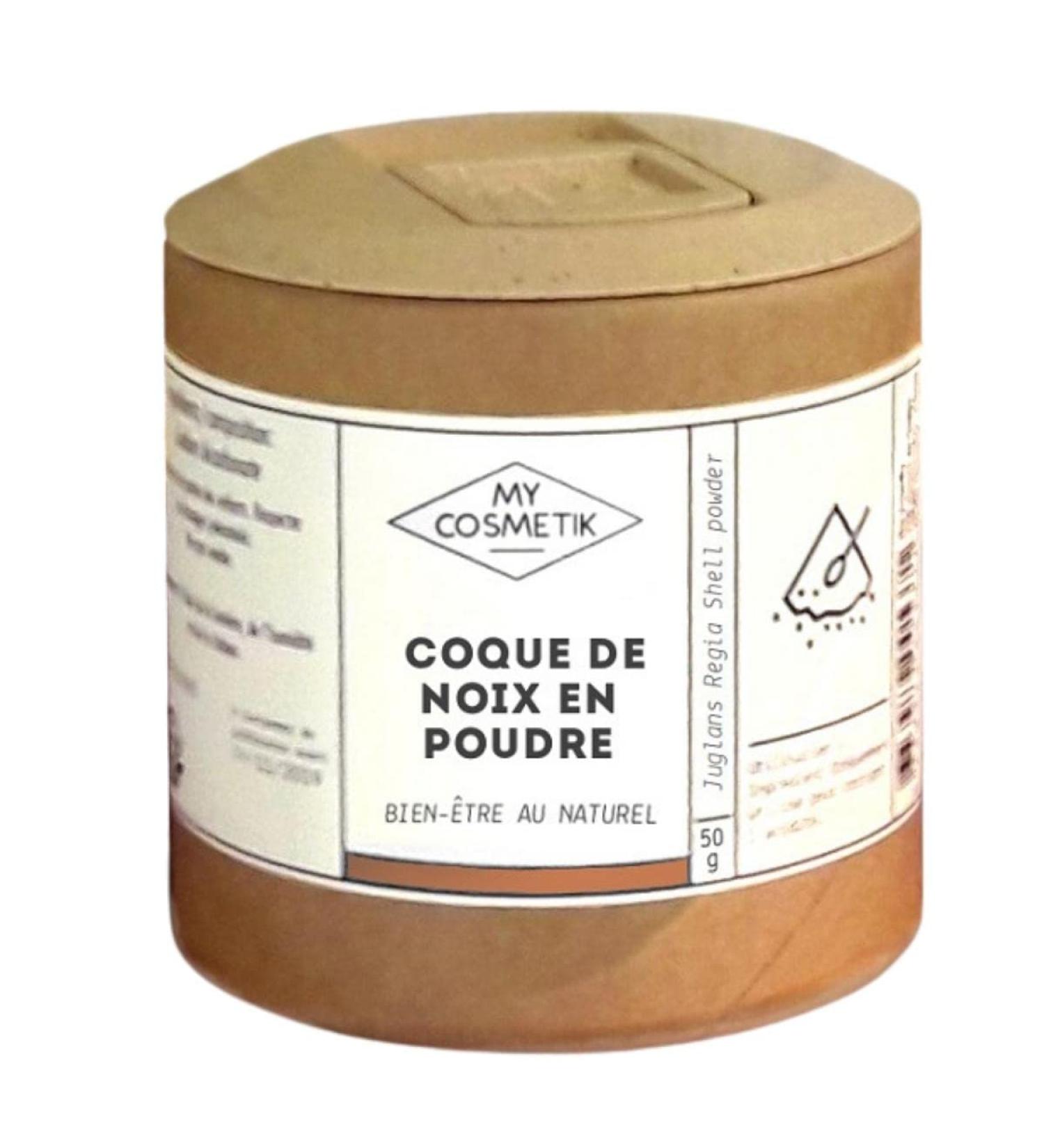 Walnut Shell Powder Exfoliating 100% Pure and Natural MY COSMETIK 50 g in Vegetable Pot - Buy Online on GoSupps.com