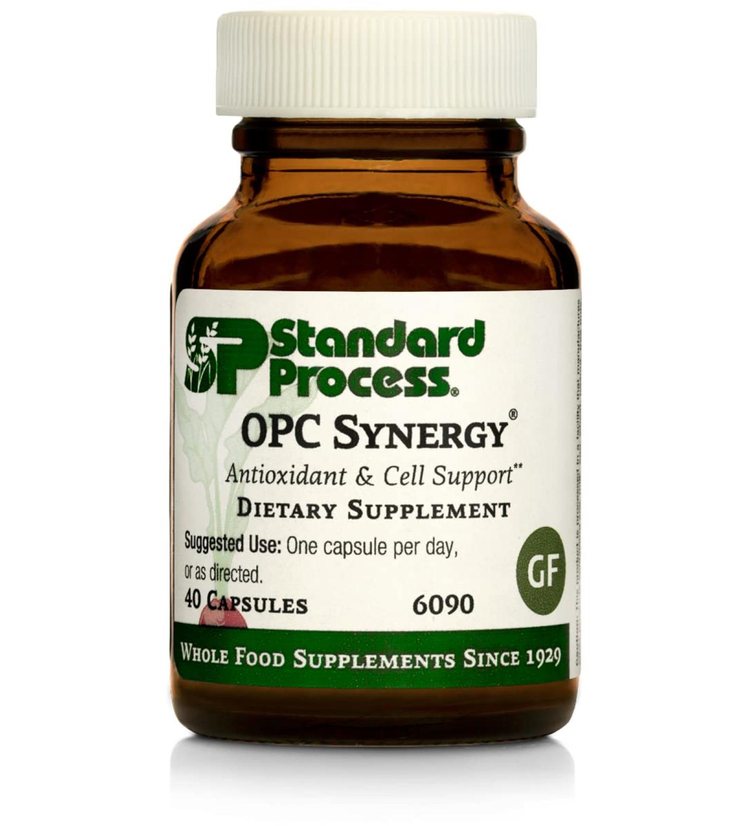 Standard Process OPC Synergy - Brain & Eye Health Support with Bilberry, Grape Seed Extract, Green Tea - 40 Capsules - Buy Online on GoSupps.com