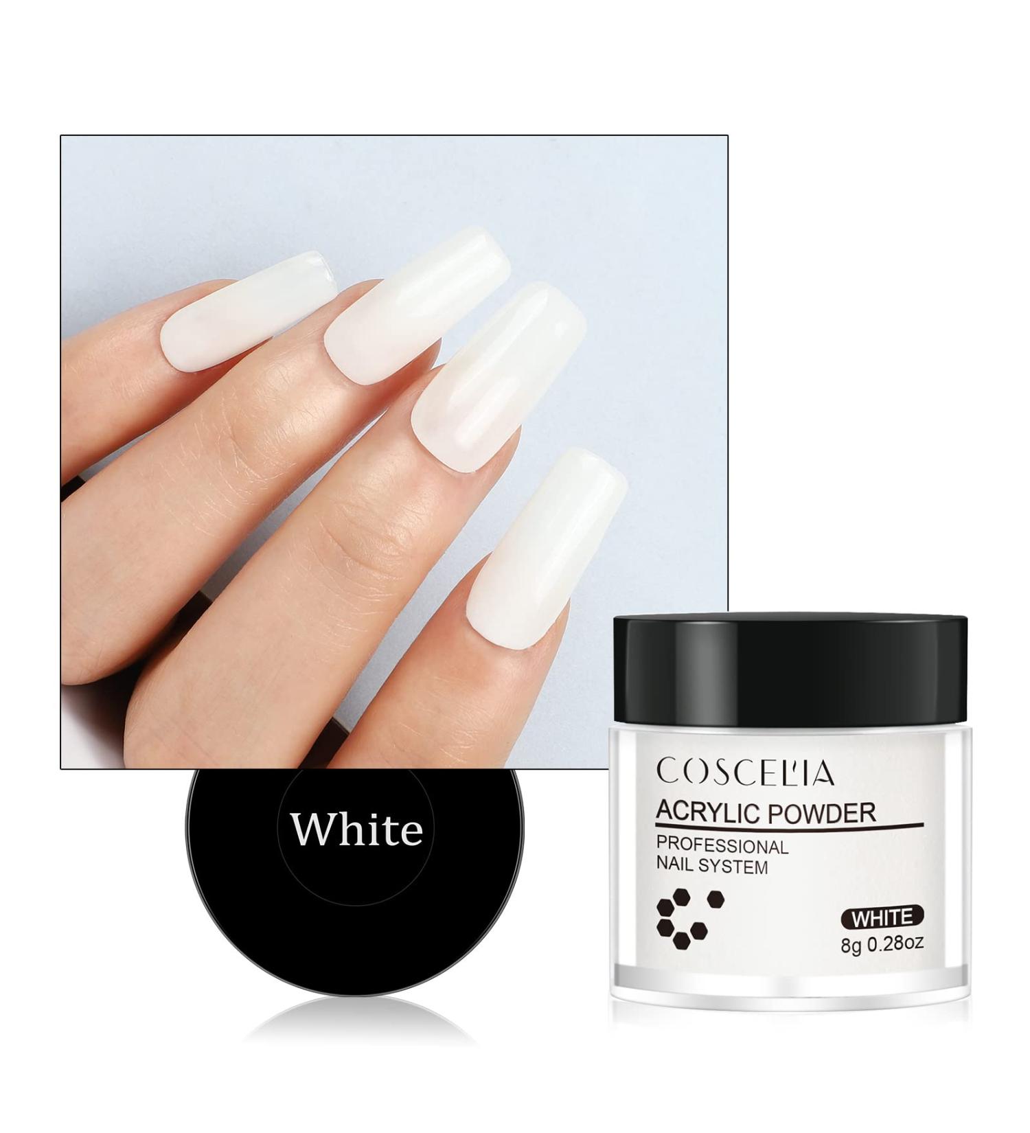 COSCELIA 3D Nail Extensions Powder - No Lamp Required White - 8g A01-025 | International Shipping Available - Buy Online on GoSupps.com