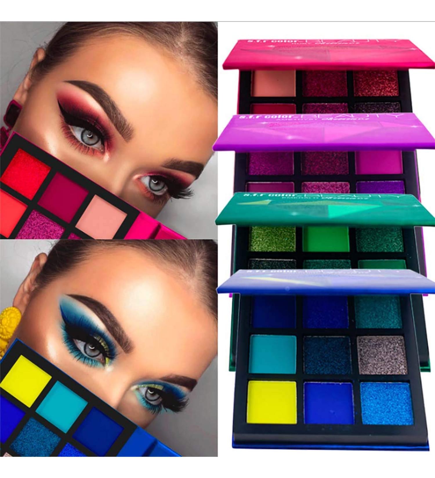 9-Color Eyret Red Eyeshadow Palette - Highly Pigmented Matte and Glitter Eye Shadows for Women and Girls - Buy Online on GoSupps.com