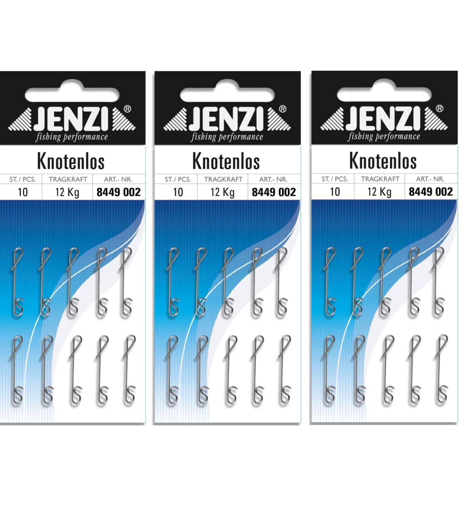 30 pieces Jenzi knotless line connectors 12kg 34kg or 46kg (3 packs of 10 pieces each) from Jenzi + free Petri Heil! sticker
