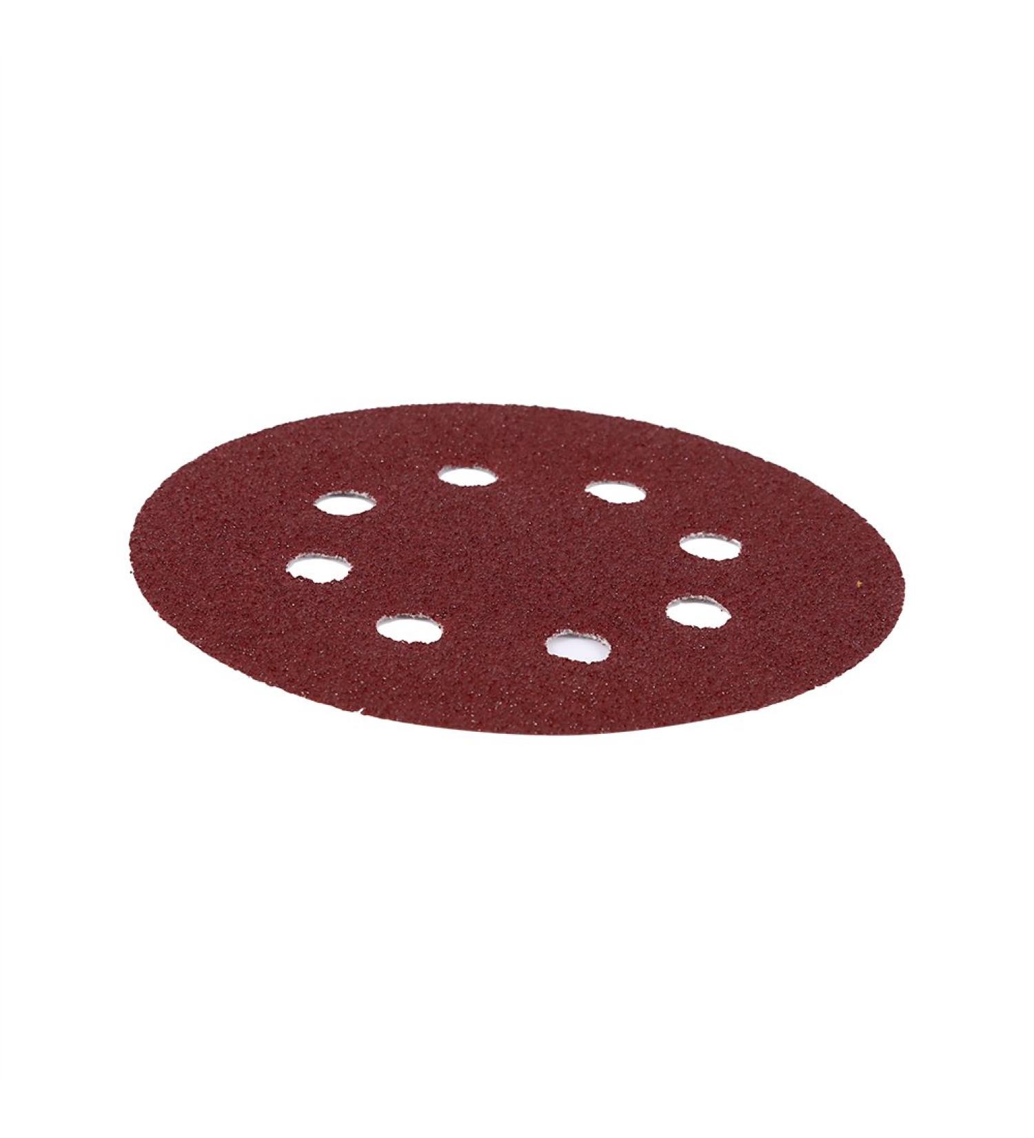 125mm Polishing Grinding Wheel - Red Perforated Flocked Sandpaper & Support Pads (60#) | International Shipping Available - Buy Online on GoSupps.com