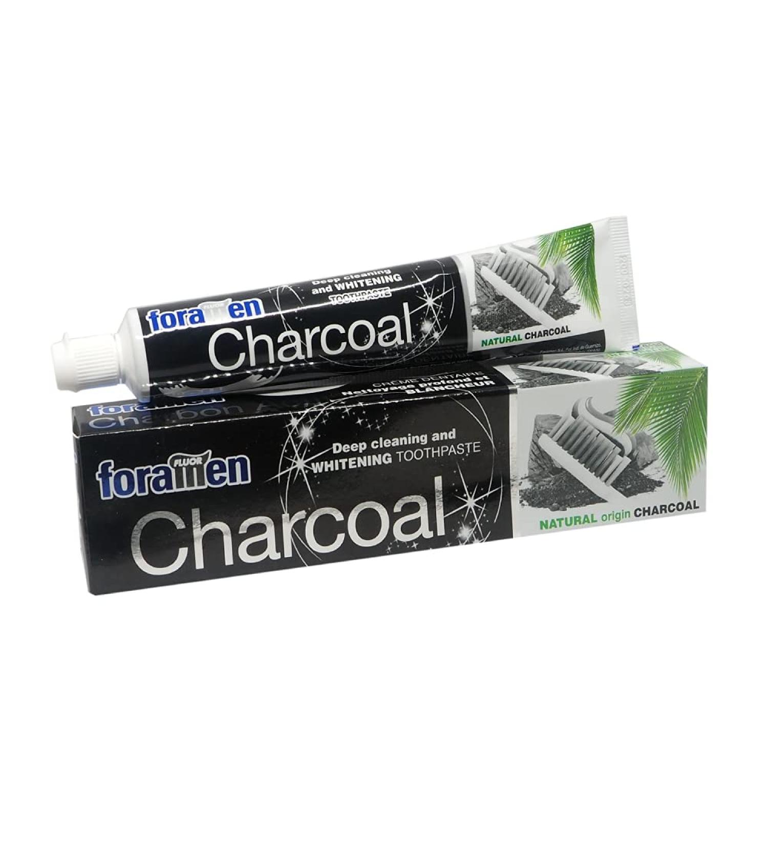 FORAMEN Toothpaste Charcoal Charcoal with activated carbon 75 ml White teeth and fresh breath Ideal to eliminate stains from your teeth - Buy Online on GoSupps.com