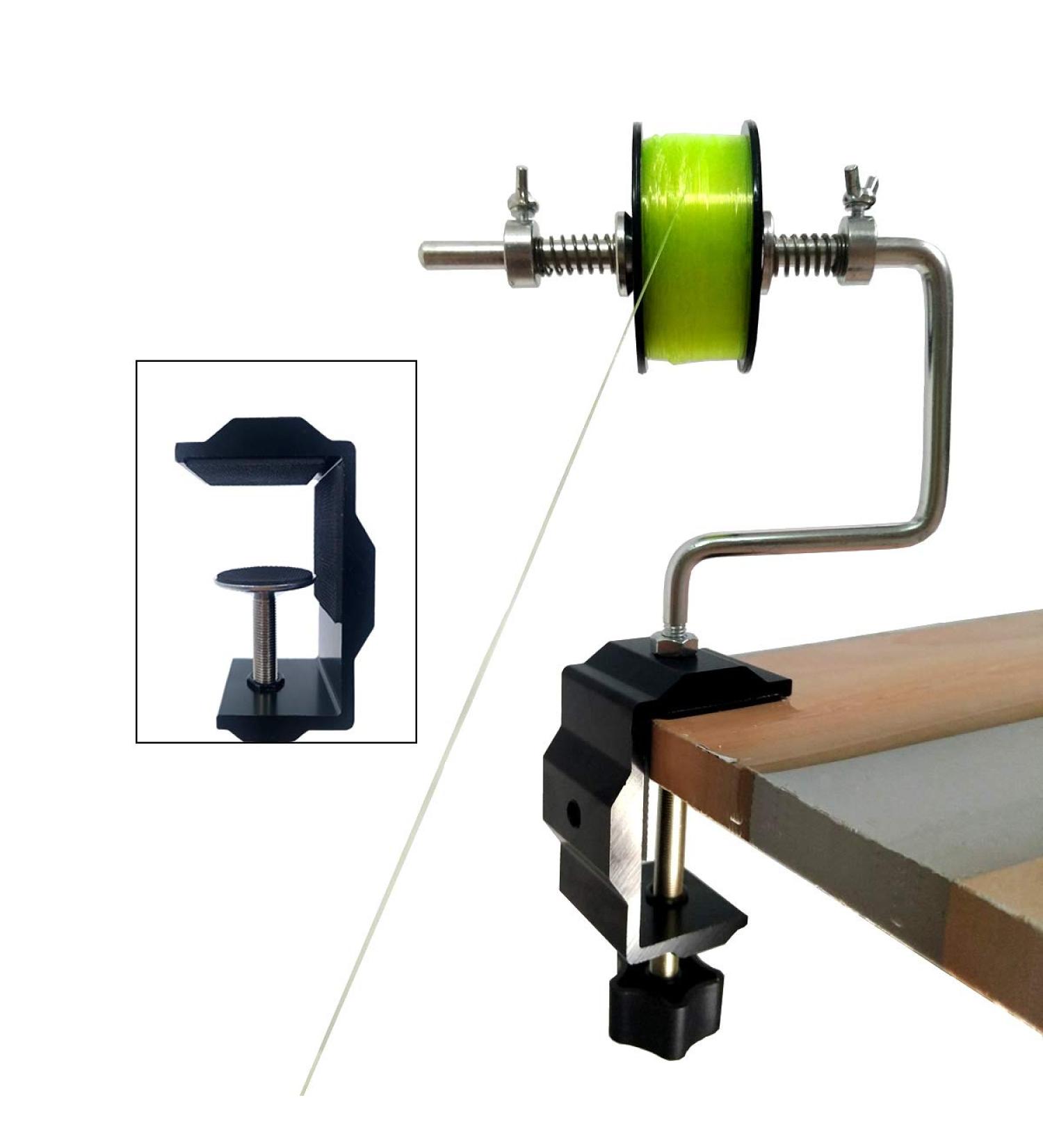 Fishing Line Spooler Reel Winder System Silver - FISSPHORT Tackle Winder with U Clamp - Buy Online on GoSupps.com