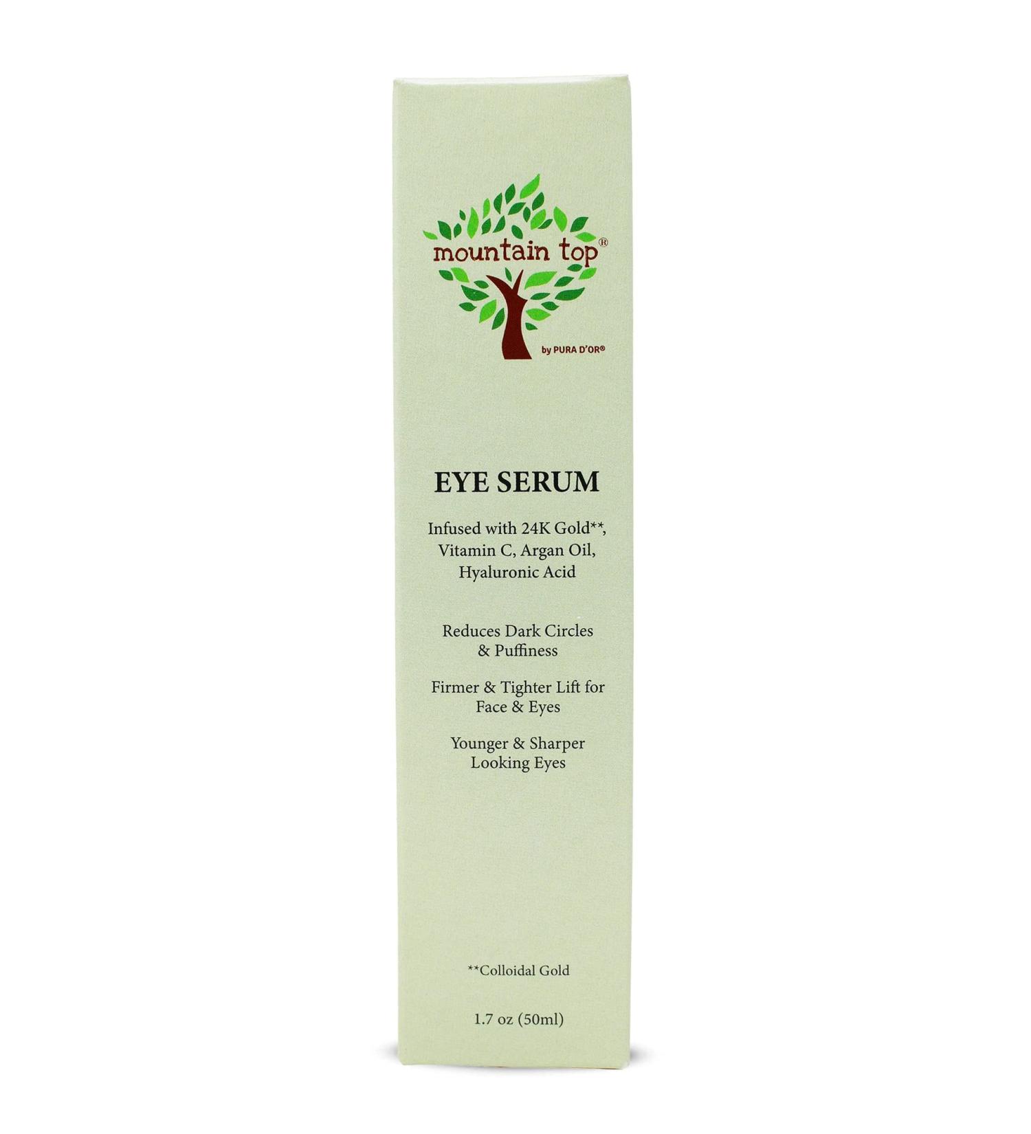24K Gold Eye Serum with Vitamin C, Argan Oil & Hyaluronic Acid for Tighter Lift and Reduced Wrinkles - 1.7oz - Buy Online on GoSupps.com
