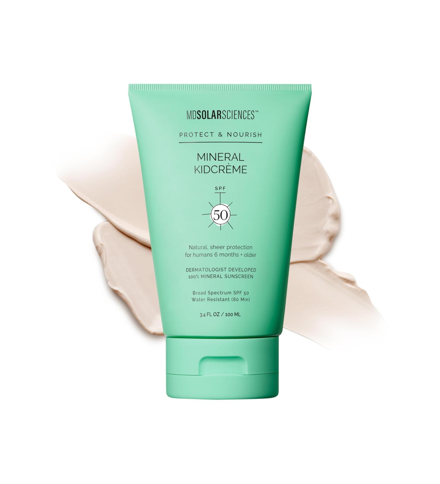 MDSolarSciences Mineral KidCr me SPF 50 | Gentle Broad-Spectrum Kids Sunscreen | Zinc Oxide & Squalane Formula | Water-Resistant No White Cast | Safe for Sensitive Skin | Fragrance-Free (3.4 Fl Oz) - Buy Online on GoSupps.com