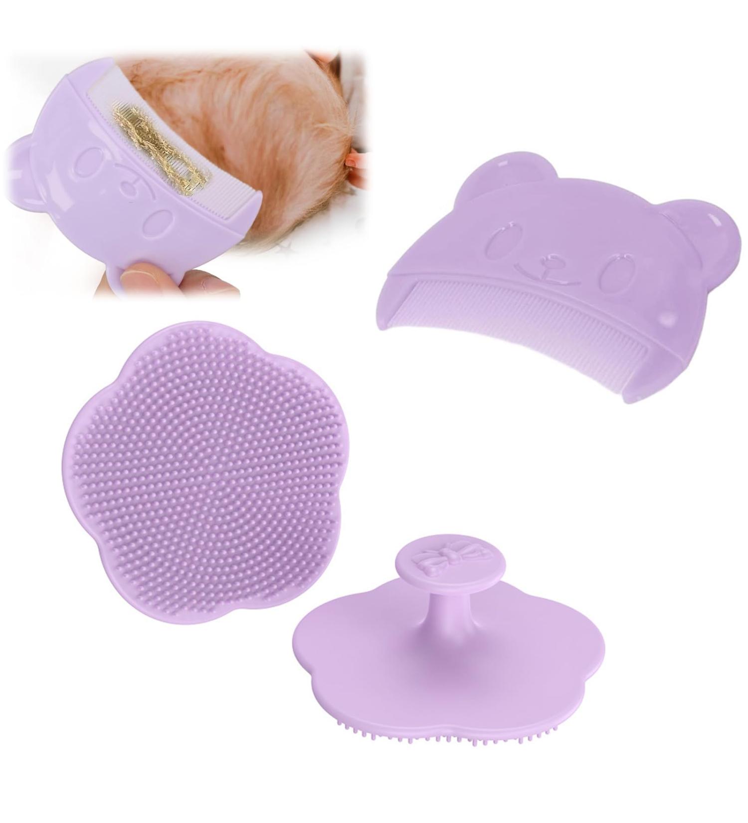 Milk Scab Removal Kit for Babies | 2 Soft Baby Hairbrushes & Combs for Gentle Scalp Massage | Perfect for Newborns - Buy Online on GoSupps.com
