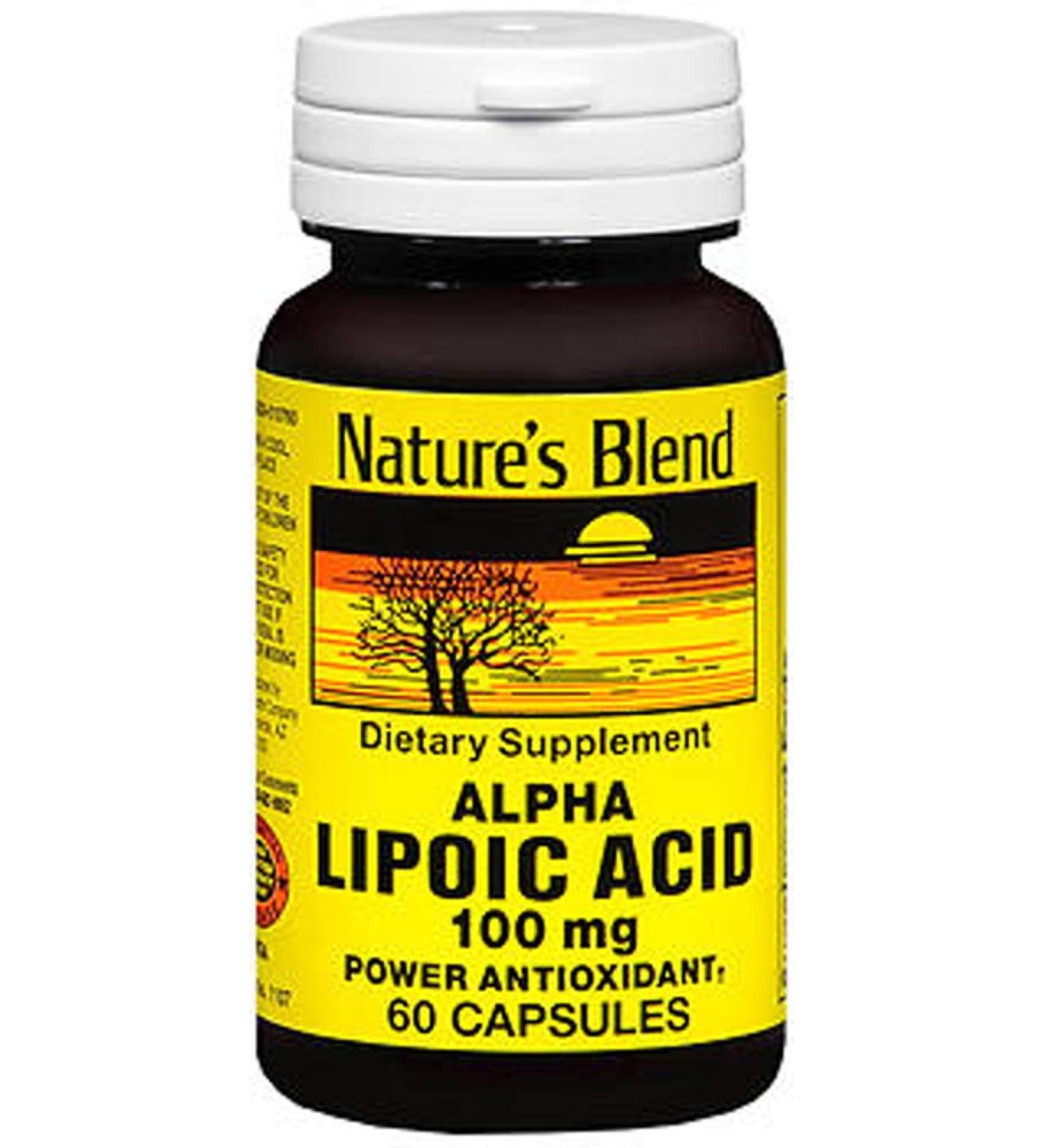 Nature's Blend Alpha Lipoic Acid 100 mg 60 Capsules