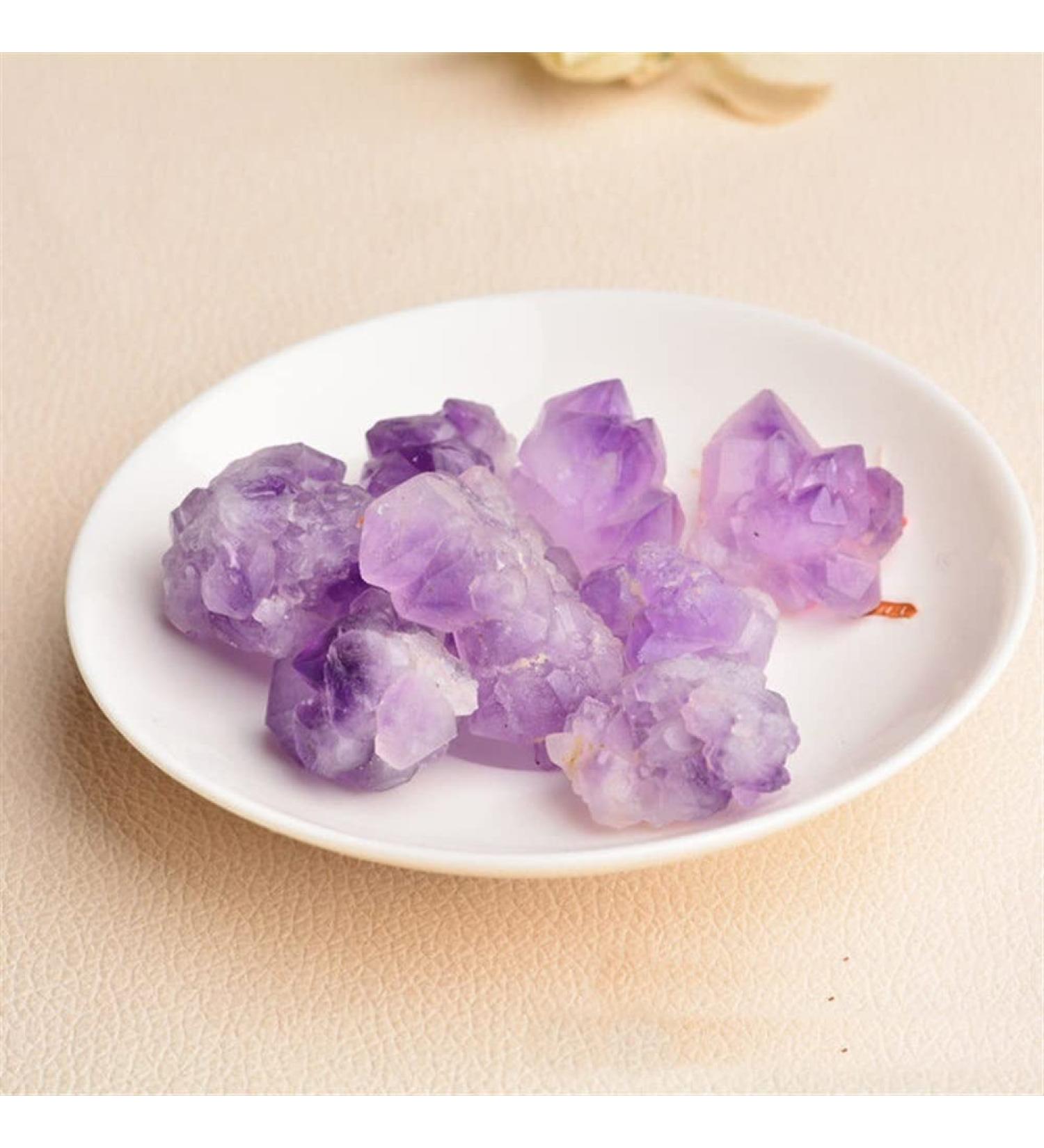 200g Natural Amethyst Cluster Quartz Crystal Point Specimen s - Buy Online on GoSupps.com