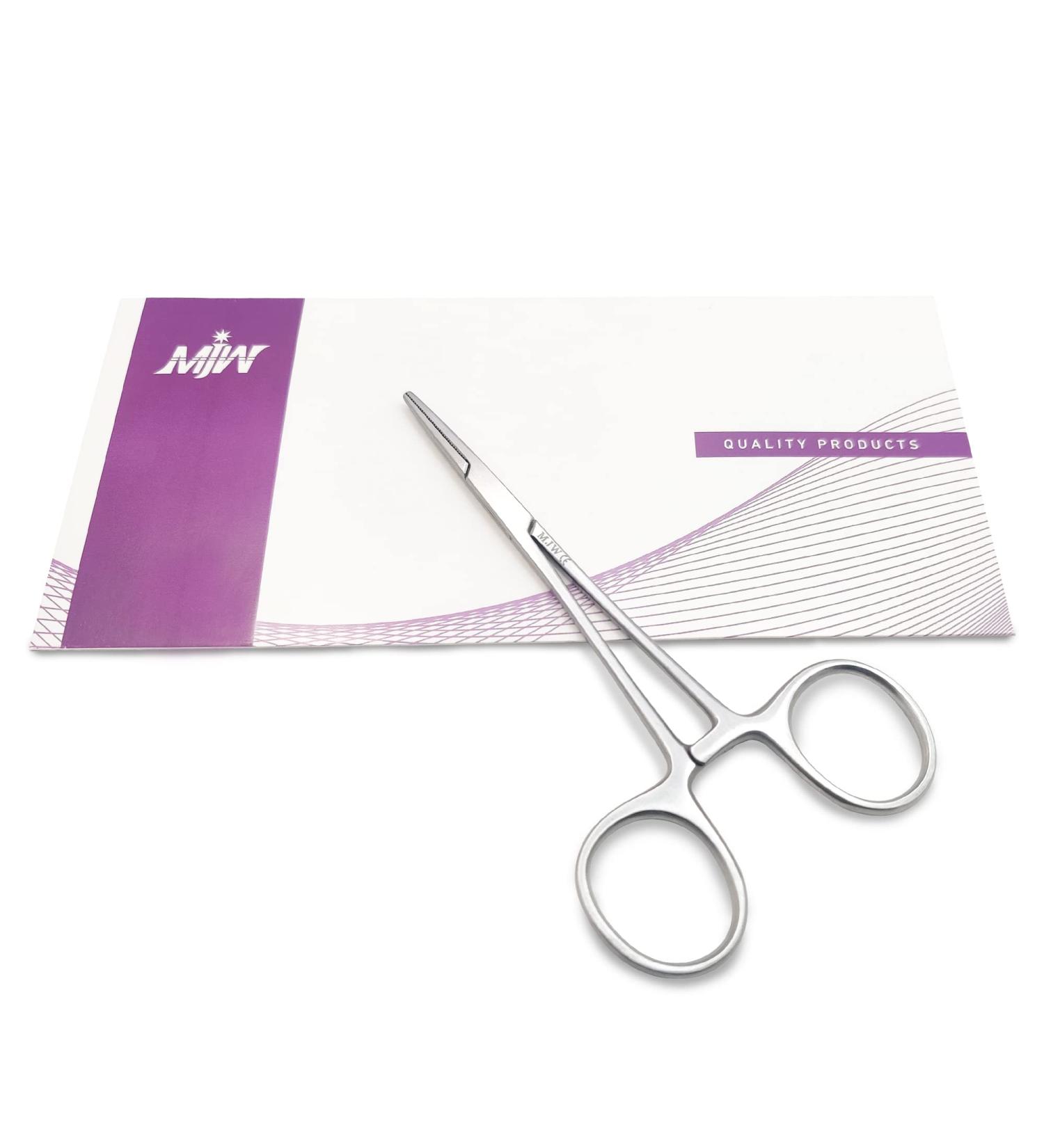 MJW Fishing Hemostat Locking Forceps 5 Stainless Steel Unhooking Pliers - Pet Grooming Scissors - Straight Ear Hair Removal - Buy Online on GoSupps.com