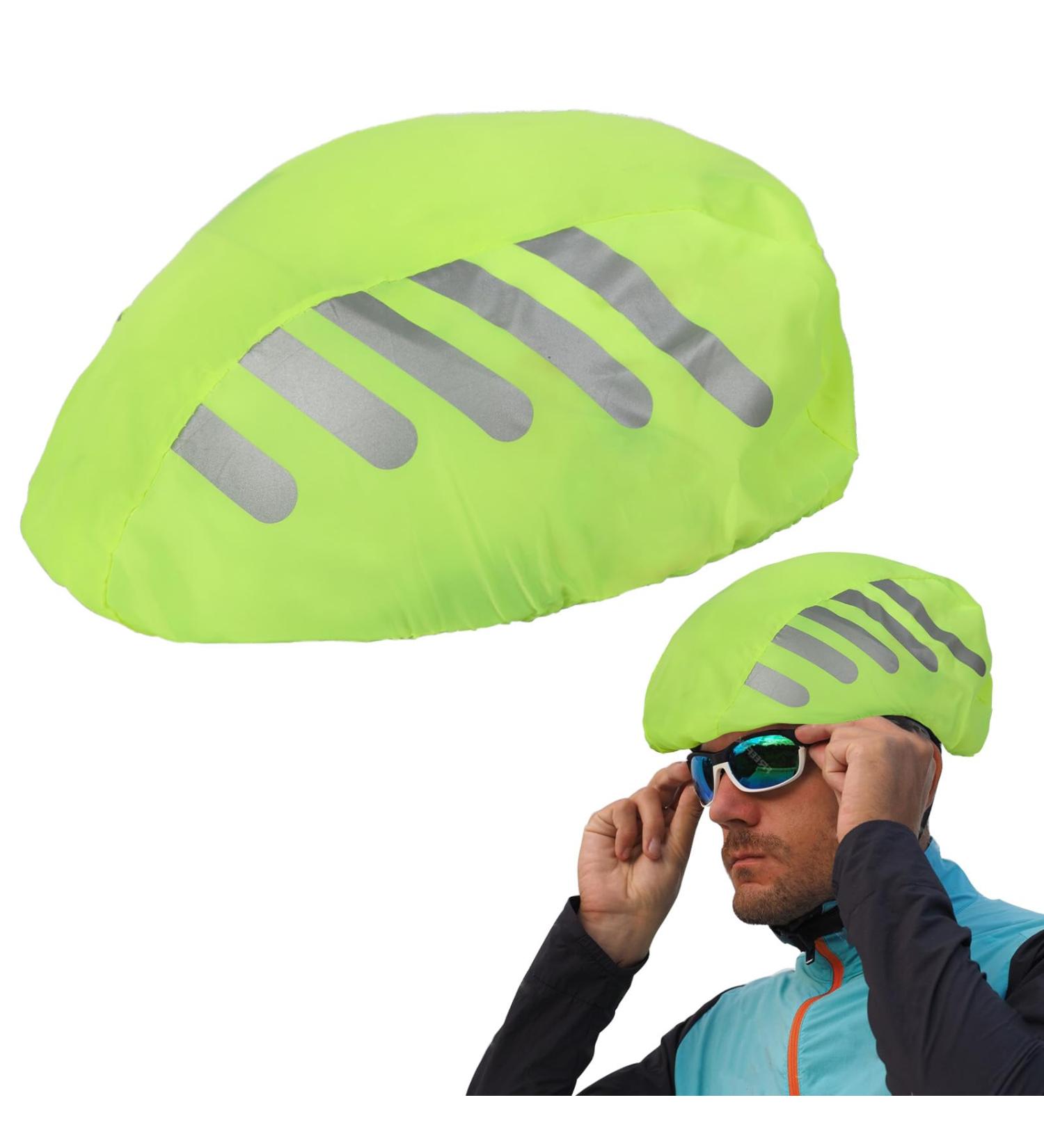 Universal Waterproof Bicycle Helmet Rain Cover - Reflective Protection in Yellow - Buy Online on GoSupps.com
