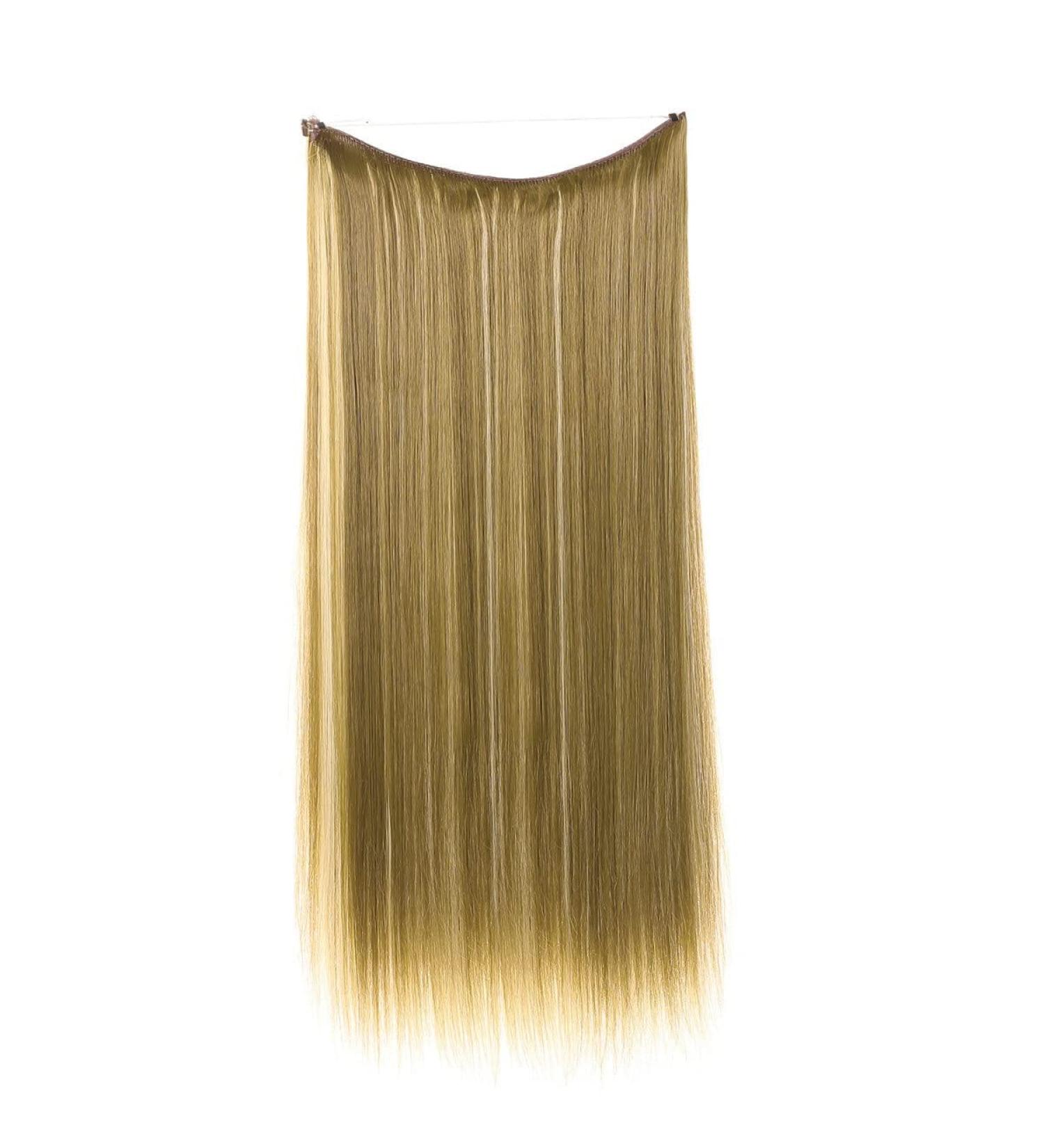 Natural wig piece one piece long straight hair high temperature silk fish line hair extension piece chenghuax (Color : M6PH613 Size : 22) - Buy Online on GoSupps.com