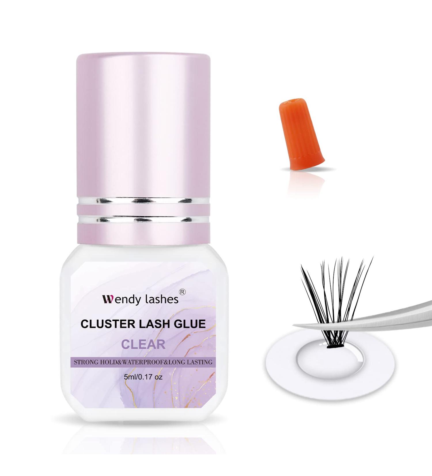 Buy Transparent Eyelash Glue 5ml - Waterproof Cluster & Individual Lash Adhesive - 72 Hour Hold - Buy Online on GoSupps.com