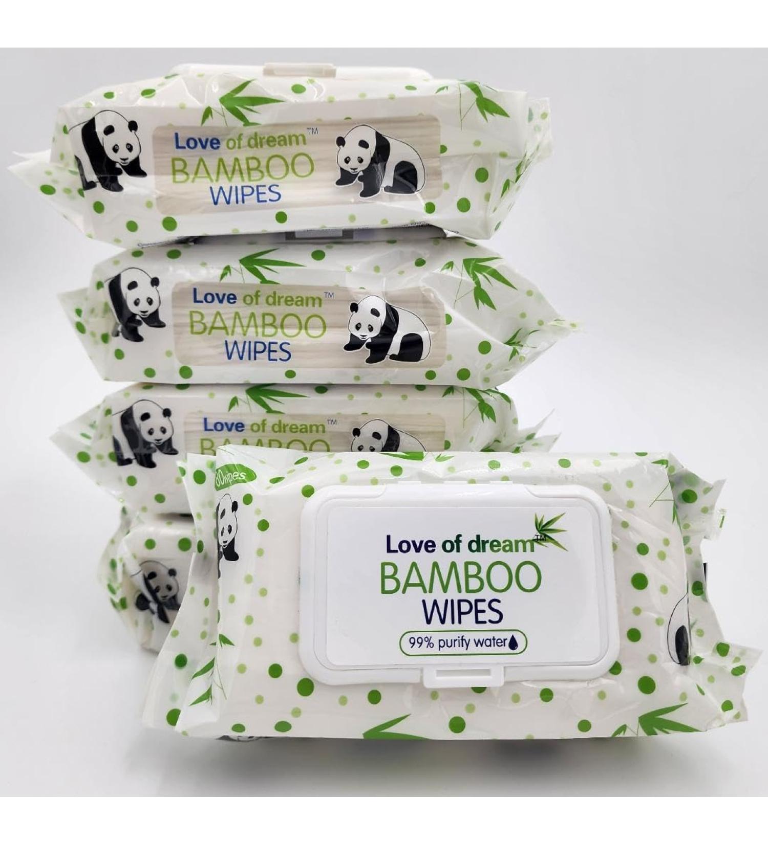 Biodegradable Bamboo Baby Wipes - 99% Pure Water Organic Wet Tissue for Soft Skin | Eco-Friendly & Natural Fragrance - Buy Online on GoSupps.com