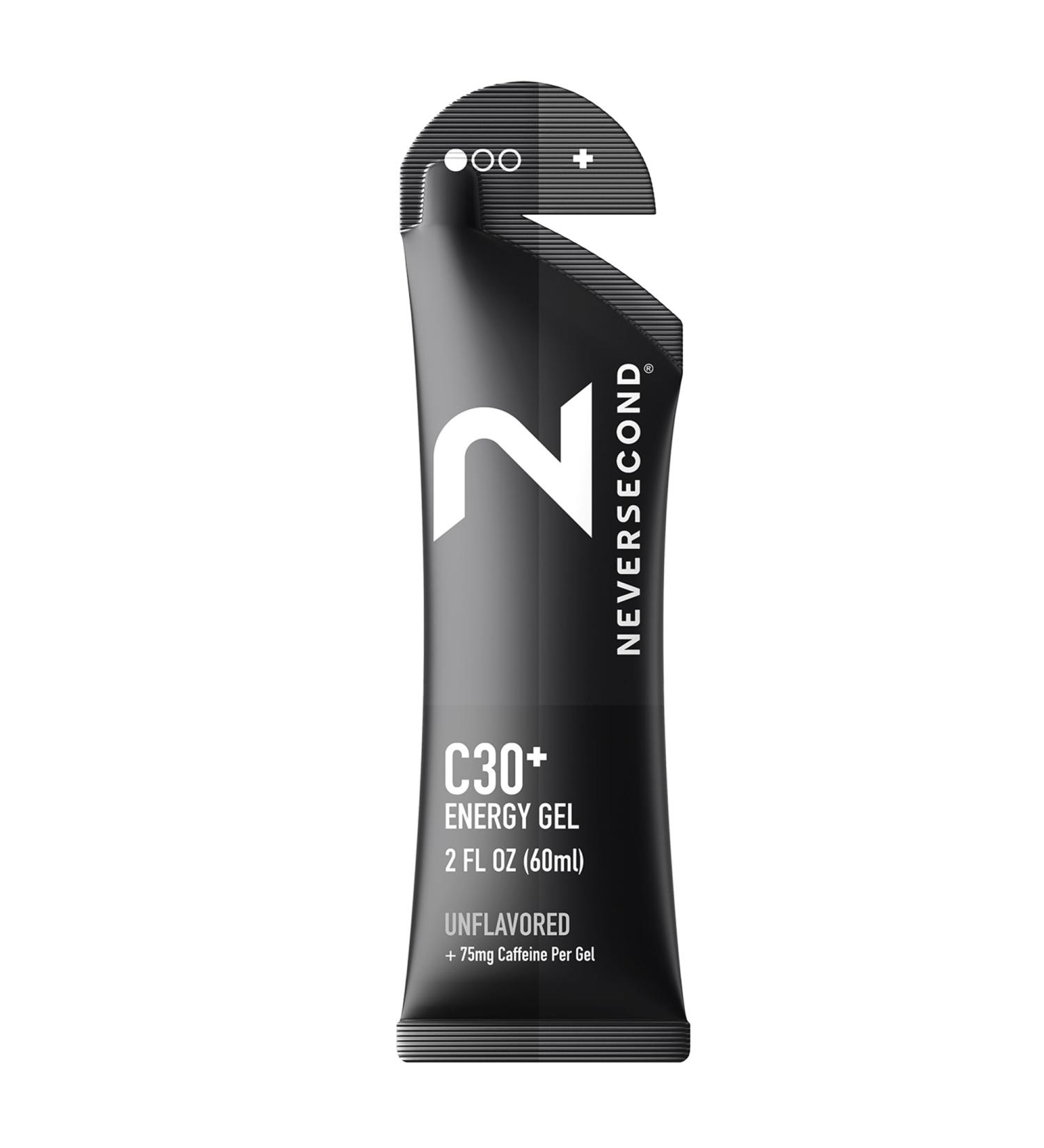 Neversecond C30+ Energy Gel + Caffeine Performance Nutrition & Hydration Never2 Energy Gel for Ultra Triathlons Cycling & Marathons (Unflavored 12-Count Pack) Unflavored Pack of 12 - Buy Online on GoSupps.com