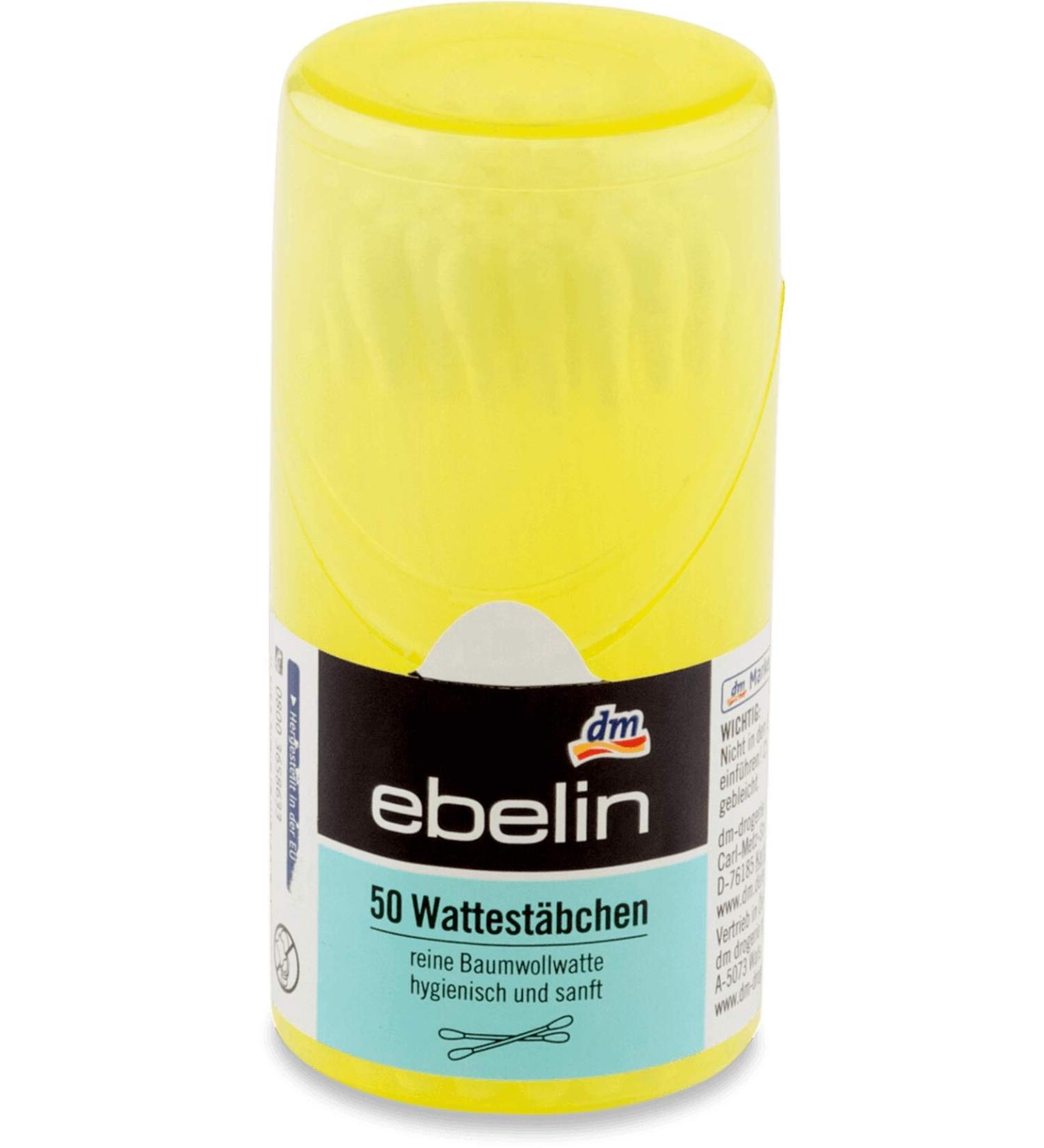 ebelin cotton swabs travel box 50 swabs