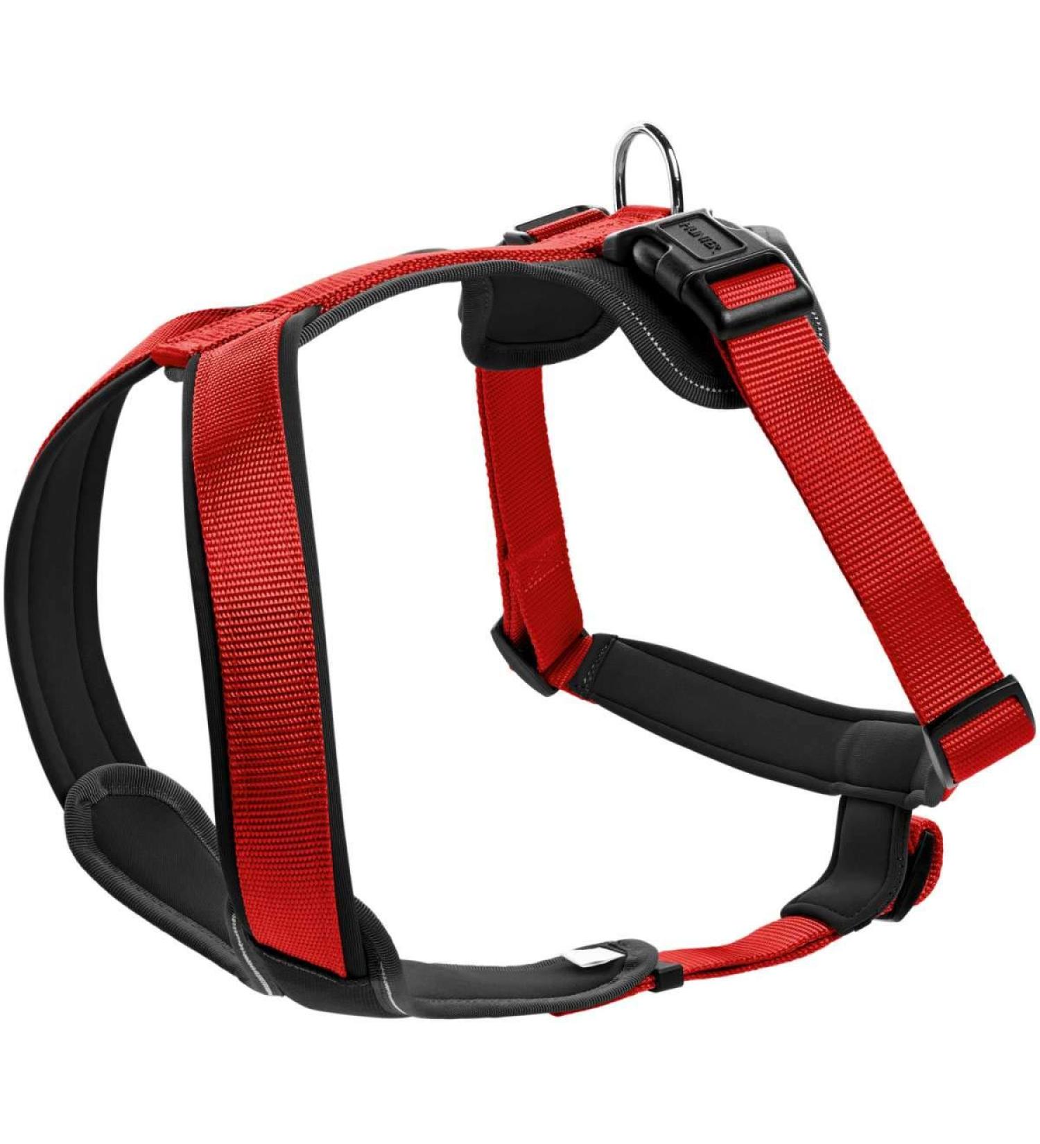 HUNTER NEOPRENE Dog Harness - L-XL (77-100 cm) Nylon & Padded Red/Black - International Shipping Available - Buy Online on GoSupps.com