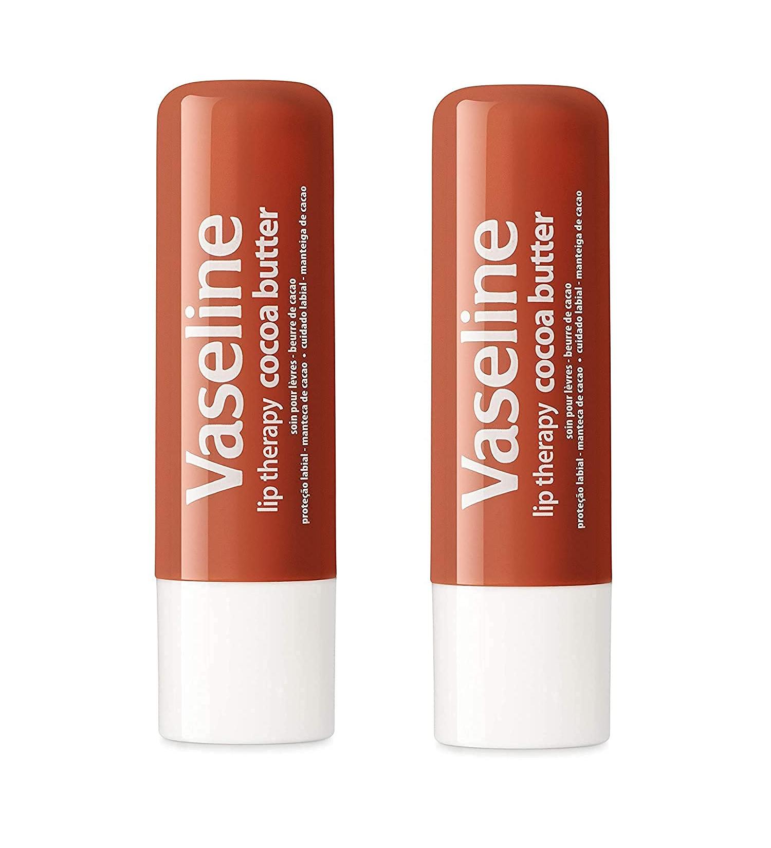 Vaseline Lip Therapy Cocoa Butter Balm Stick for Hydrating Chapped Lips (2 Pack) - Buy Online on GoSupps.com